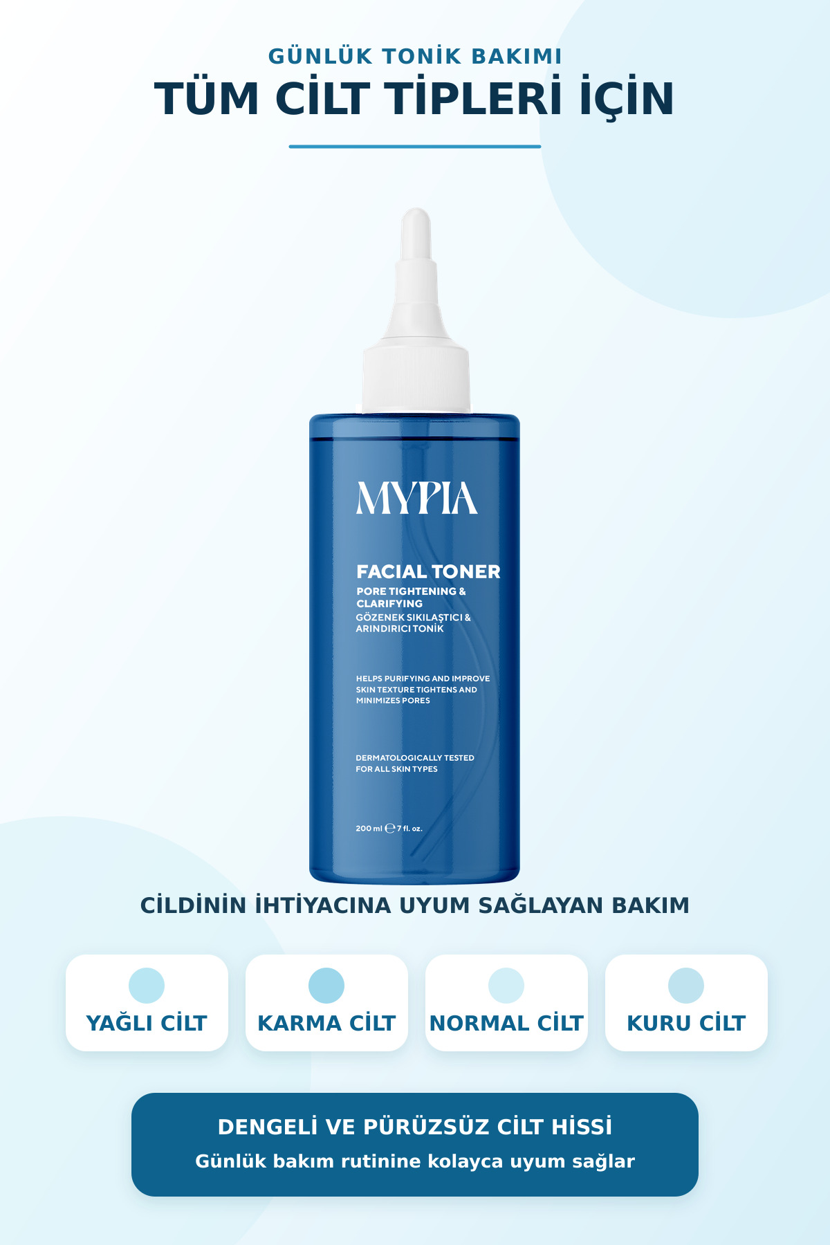 Canlandırıcı ve Gözenek Sıkılaştırıcı Tüm Ciltler Için Glikolik Asit Niacinamide Etkili Tonik 200 Ml — 8684149132208 — تصویر 4 از 7