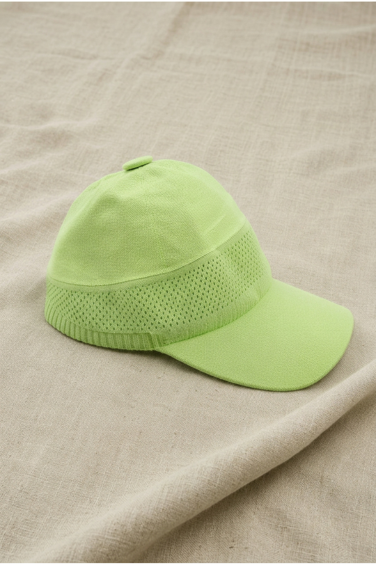 OnMyHead Unisex Spor Fileli Merserize Tenis Şapkası Yazlık Açık Yeşil görsel 4