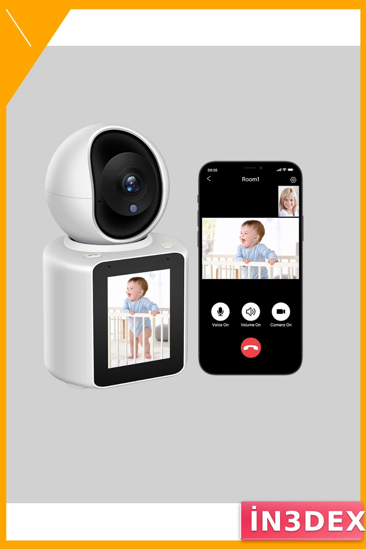 2K Çözünürlüklü İç Mekan Güvenlik Kamerası Çift Yönlü Sesli Görüşme