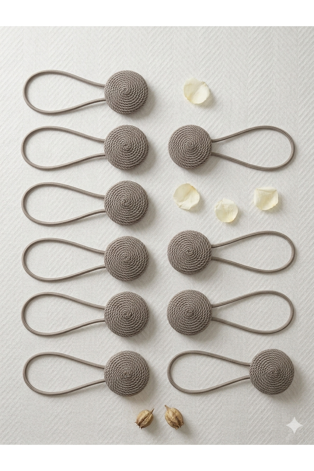 Magnetic Curtain Latch 10 Pieces Yarn Spiral Round
