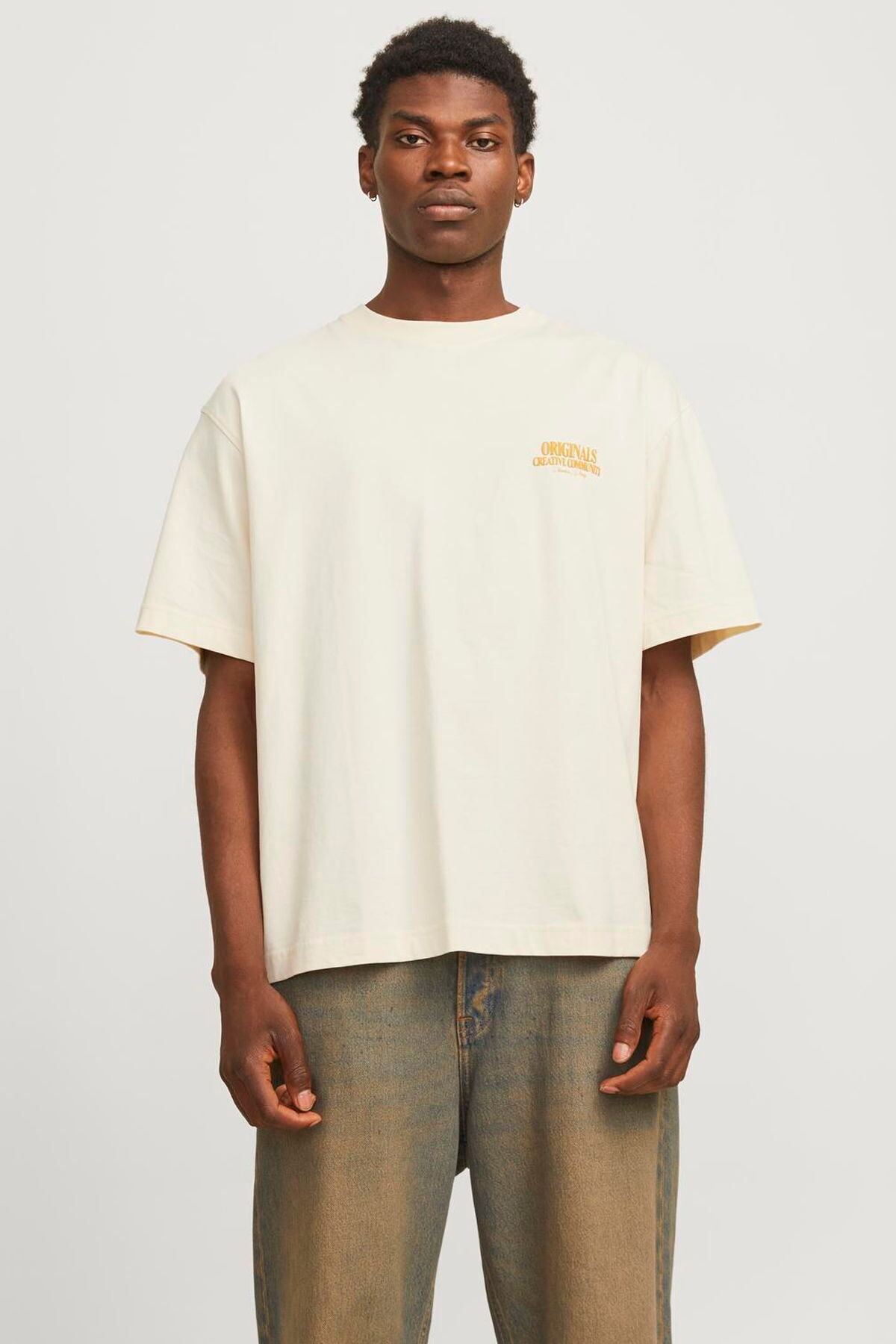 تی‌شرت یقه گرد مردانه با طرح سینه - راکسبری جک اند جونز تی شرت Jack & Jones