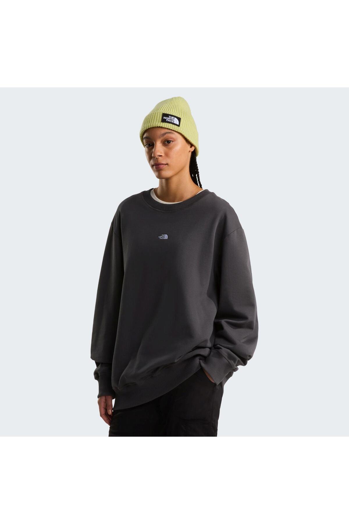 THE NORTH FACE U ESSENTIAL LIGHT RELAXED CREW Unisex Sweatshirt NF0A8GQCRHI1 Gri-XL görsel 3