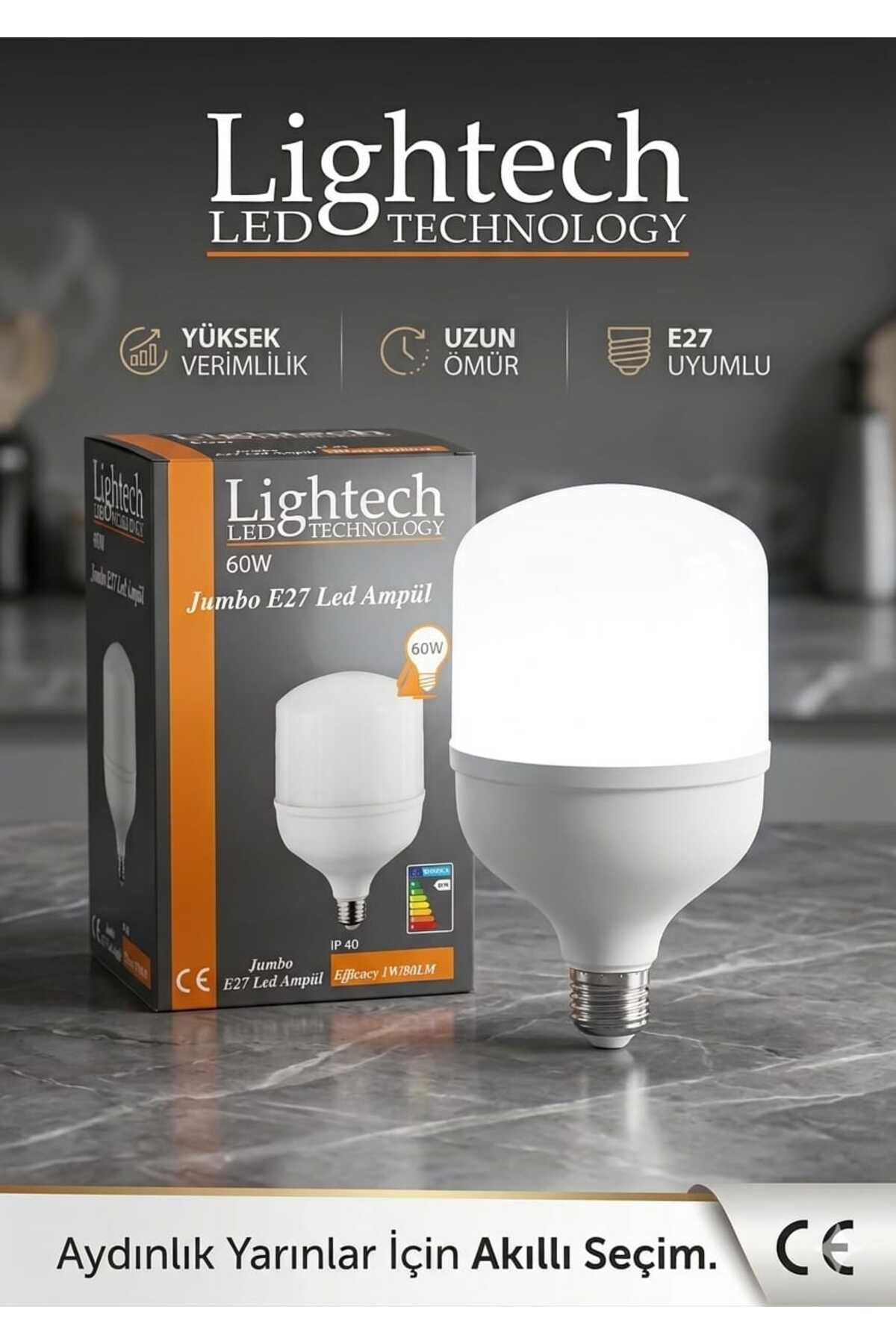 Large Size 60w Led Bulb E27 Duy 4800 LUMEN White Light 220V 50HZ 135MM X 220MM