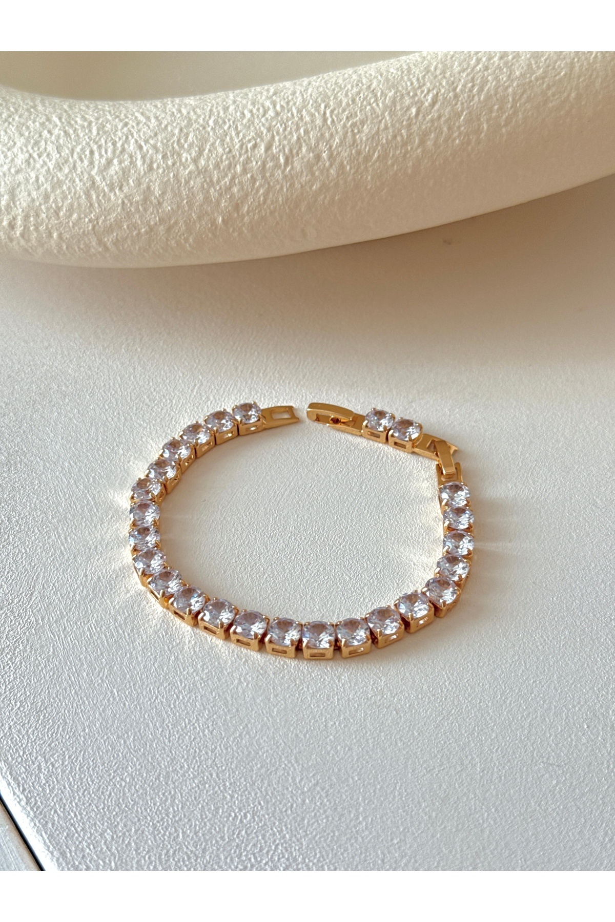 Steel Zircon Stone Waterway Bracelet