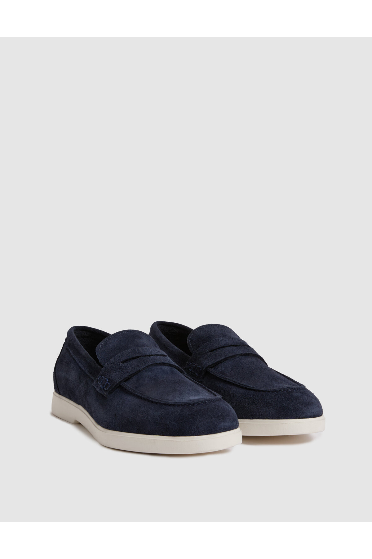 Pierre Cardin Lacivert Bant Detaylı %100 Deri Süet Loafer Ayakkabı 50327088-VR033