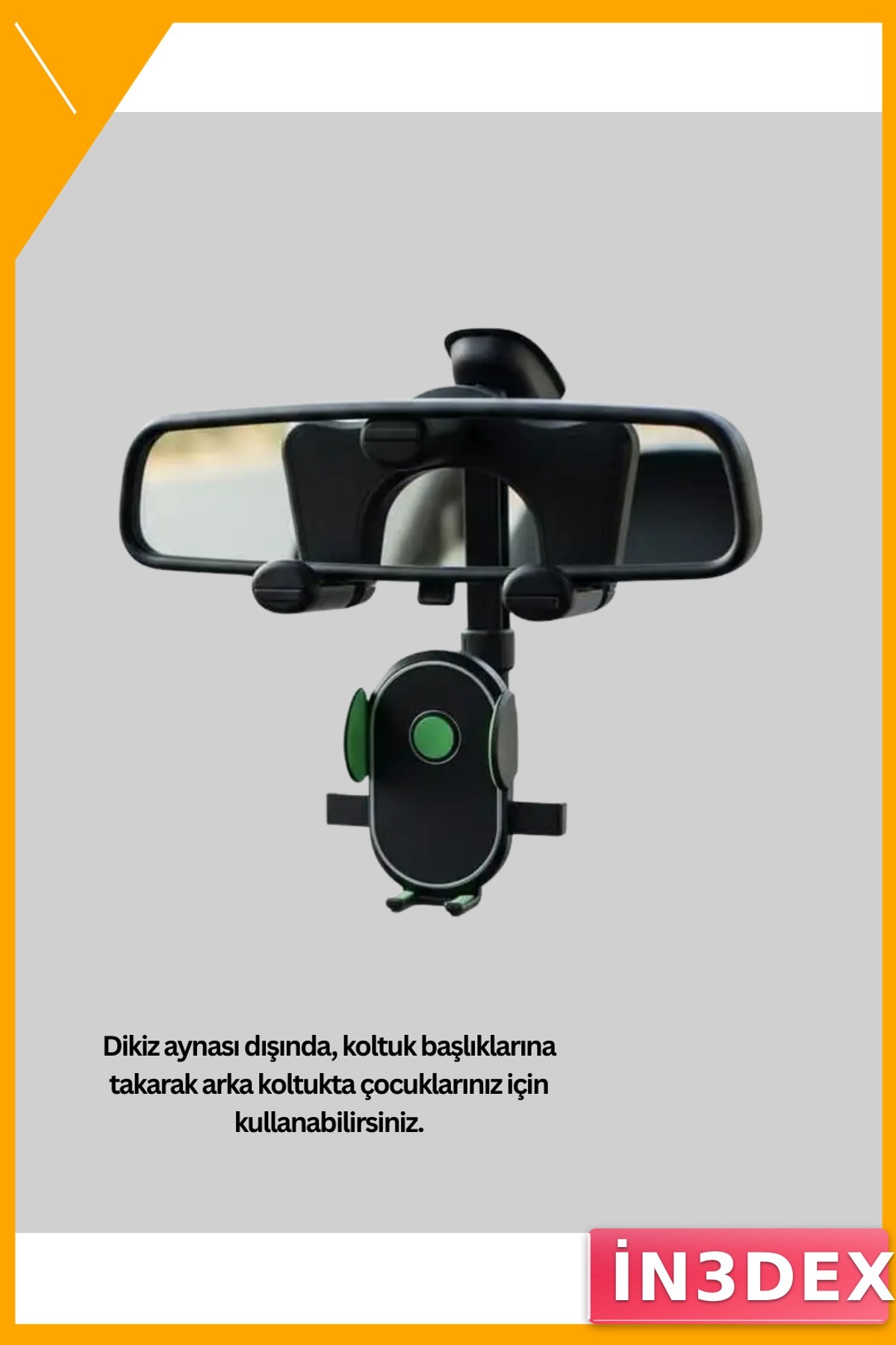 Araç İçi Dikiz Aynası Telefon Tutucu Ayarlanabilir Sağlam