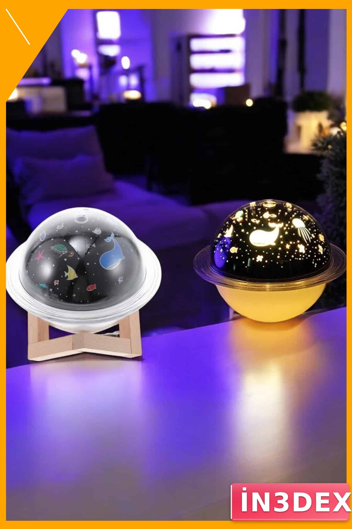 USB Projeksiyon Nemlendirici ve Gece Lambası Aromaterapi