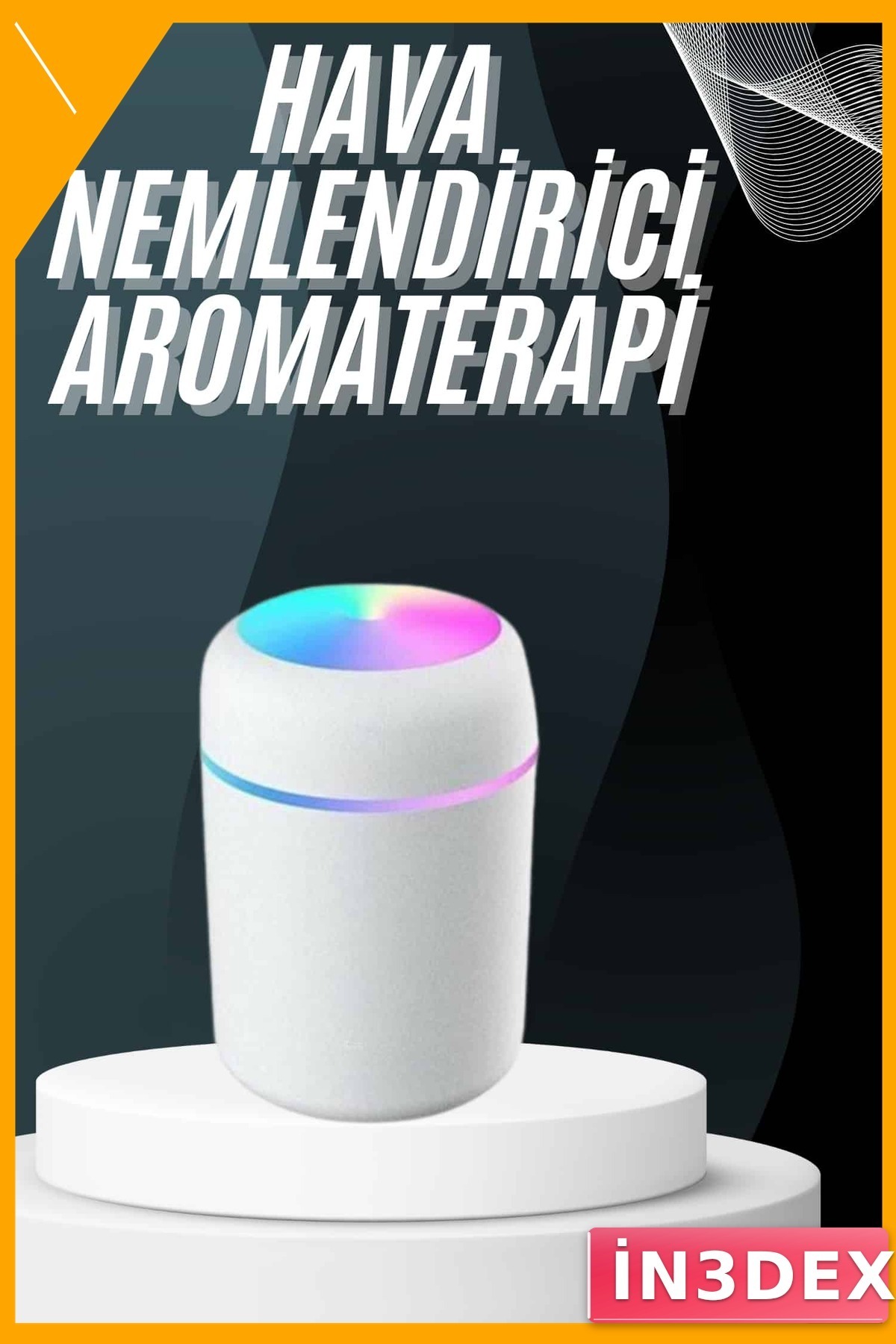 USB Led Işıklı Hava Nemlendirici Buhar Makinesi 30-45mL/h