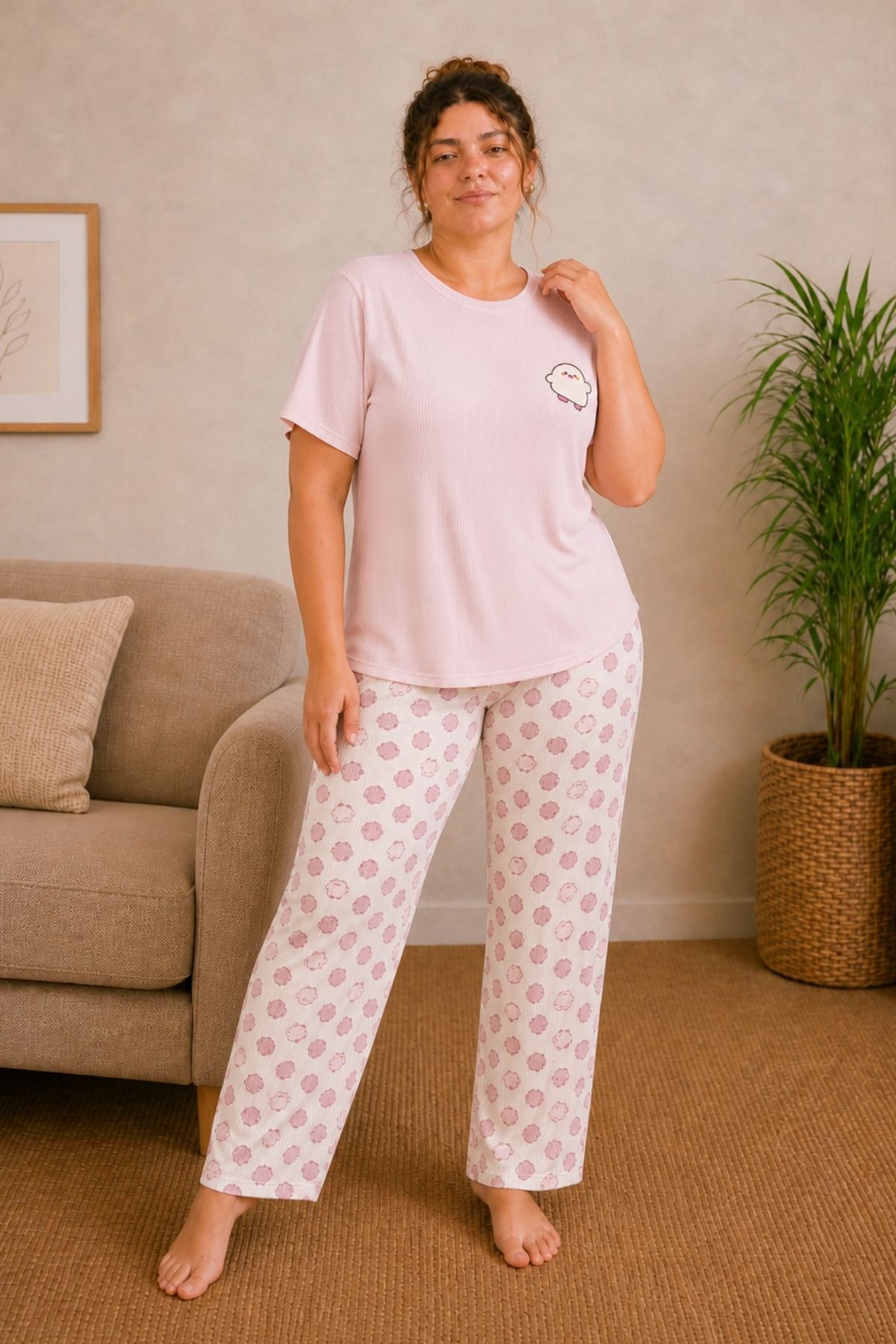 Luna Women's Short Sleeve Pajamas Set – Soft Texture, Breathable, Comfortable Homewear Set