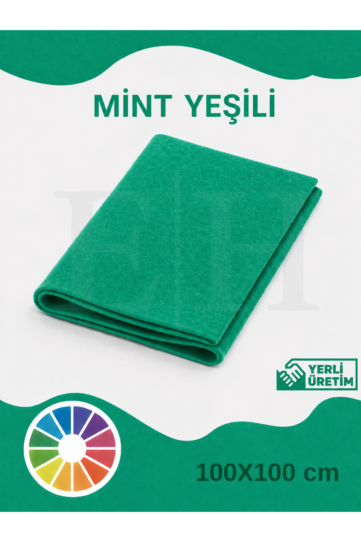 Mint Green Meter Thin Felt Fabric Felt 1 Mm Activity Felt Colorful Felt 1 Meter (100 Cm X 100 Cm)
