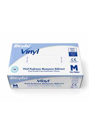 BEYBİ Vinil Pudrasız M Beden Muyene Eldiveni