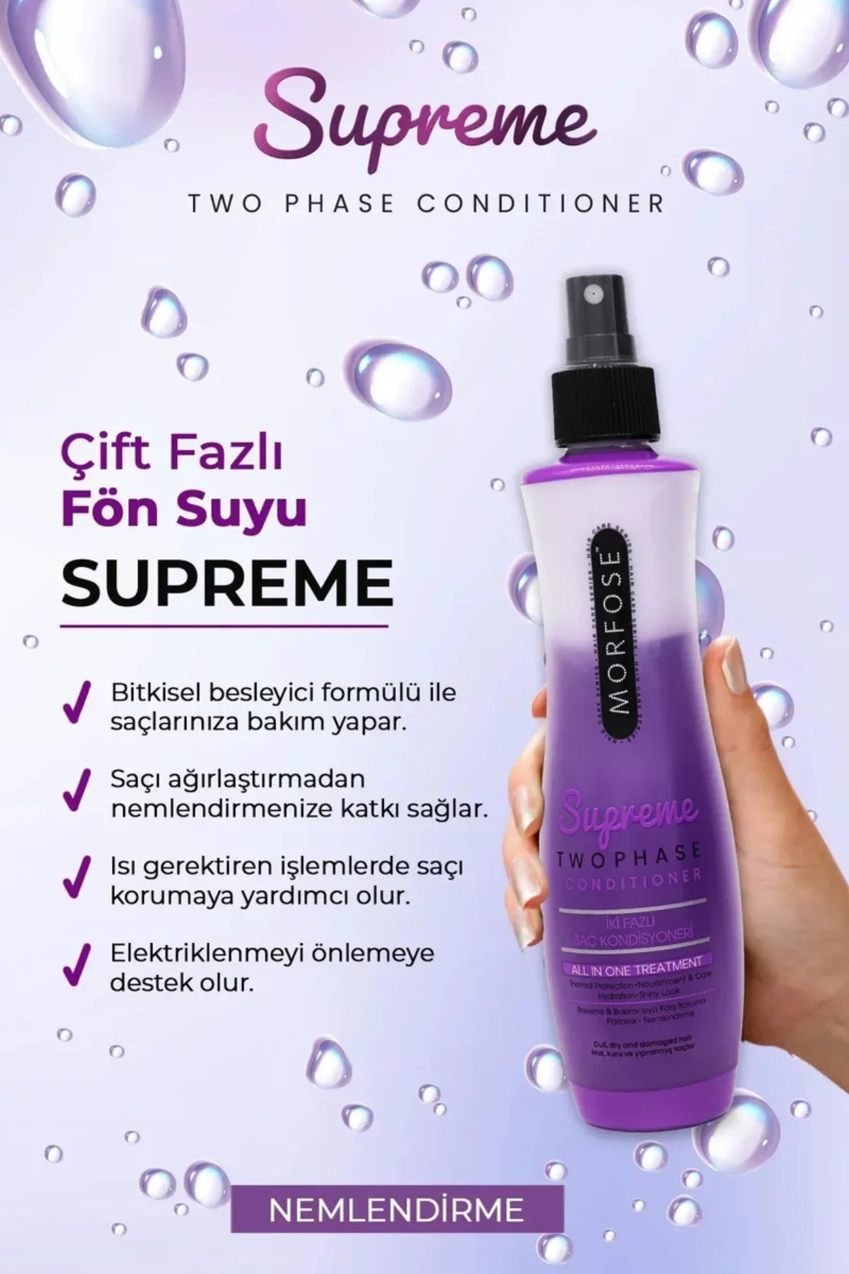 Çift Fazlı Supreme Kondisyoner Fön Suyu 240 ML - mrfs — RT-RYL-HMR24308 — تصویر 2 از 3
