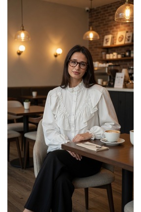 MODELİSA HAKİM YAKA FIRFIRLI GÖMLEK