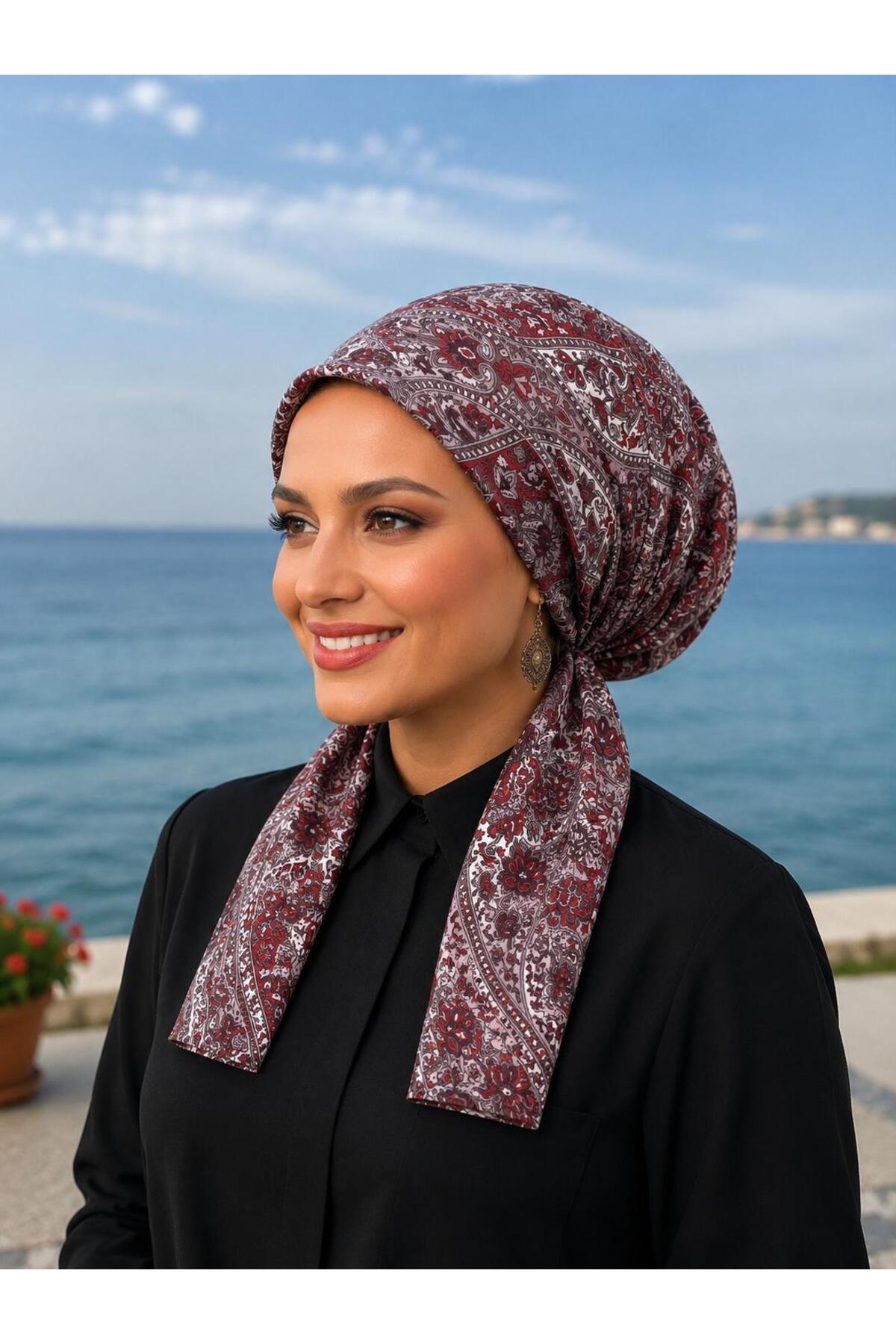scarf bonnet cotton cember fabric does not slip