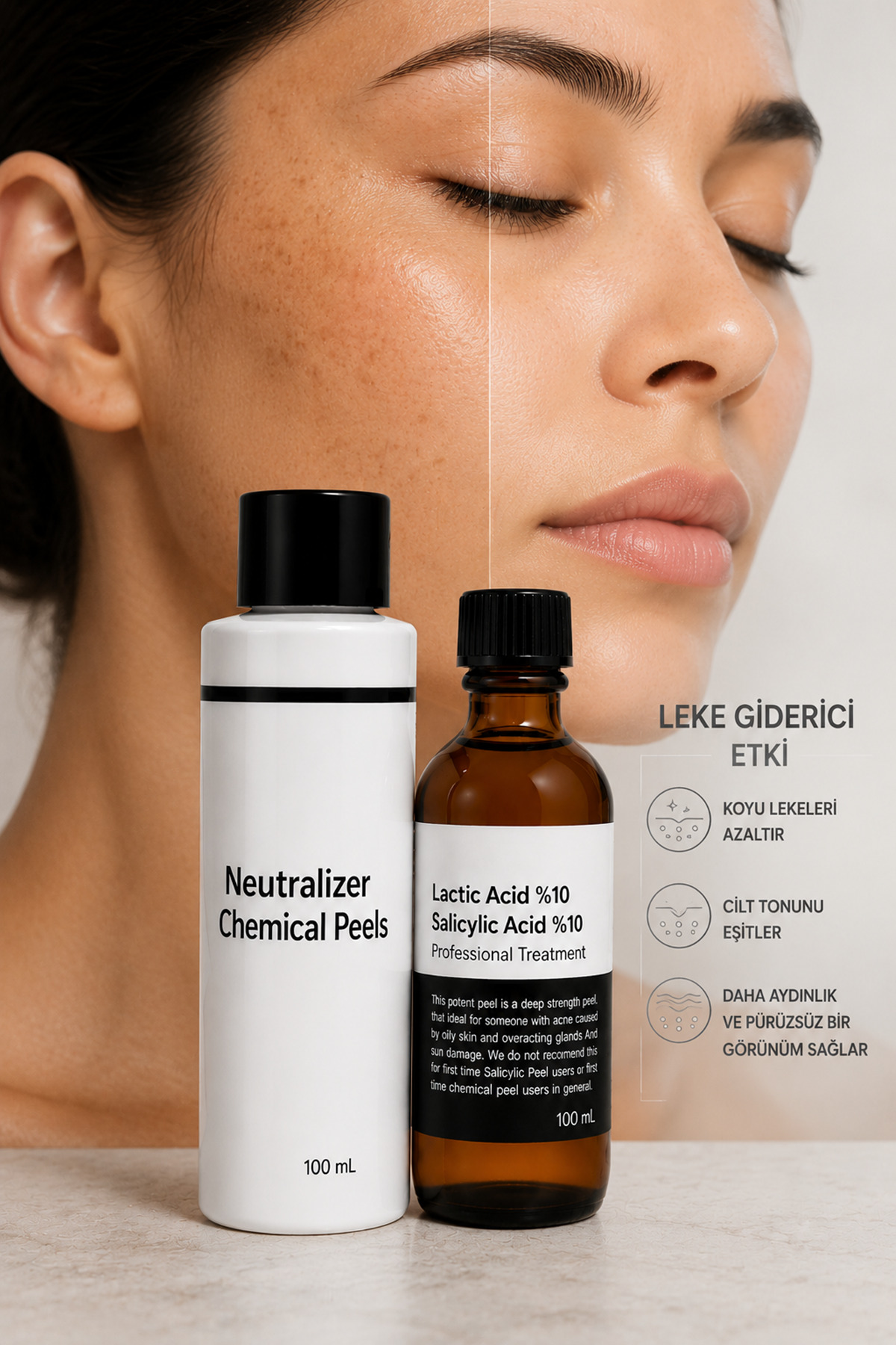 Hibrit Peel + Nötralize Profesyonel Kimyasal Peeling Bakımı ile Daha Aydınlık, Pürüzsüz ve Sağlıklı Görünümlü Bir Cilt Deneyimi — yb33 — تصویر 6 از 7