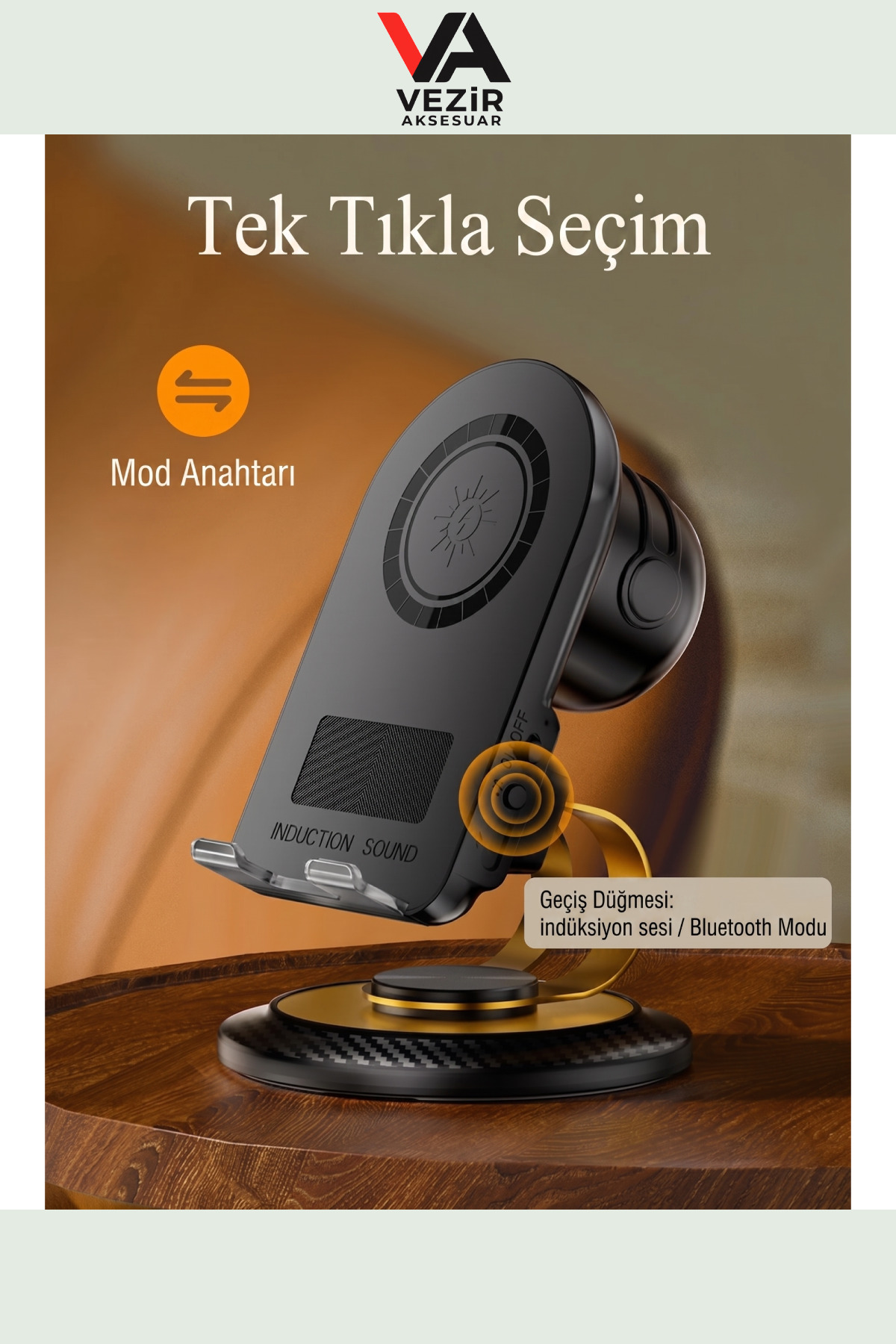 Mobile Phone Sensor Speaker Stand – Kablosuz Sensörlü 5W Sesli Telefon & Tablet Tutucu