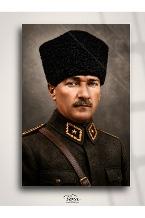 VenaHomeConcept Mavi Gözlü Dev - Atatürk Portresi - Kırılmaz Cam Tablo