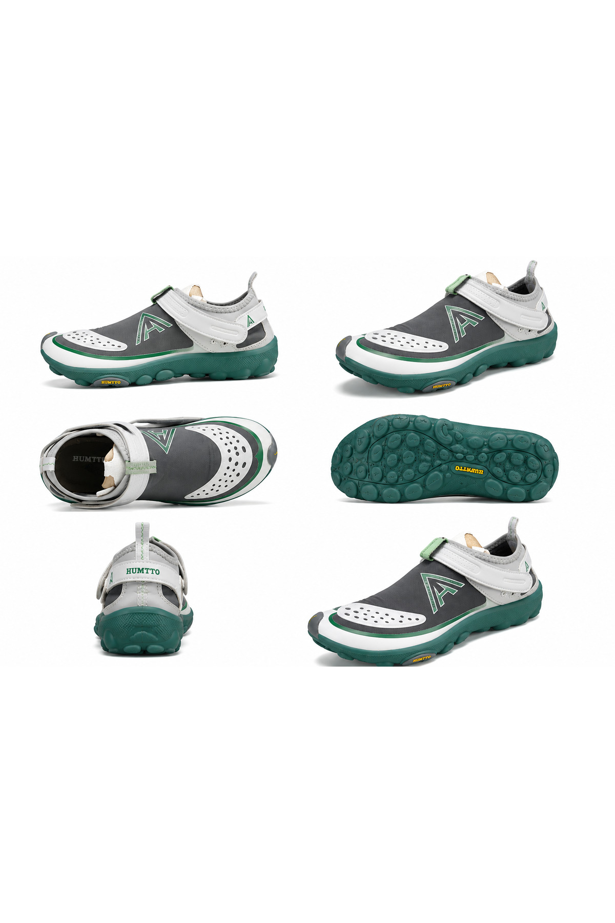 HUMTTO Unisex Outdoor Aqua Deniz Ayakkabısı Suya Dayanıklı Kaymaz Taban Gri Yeşil