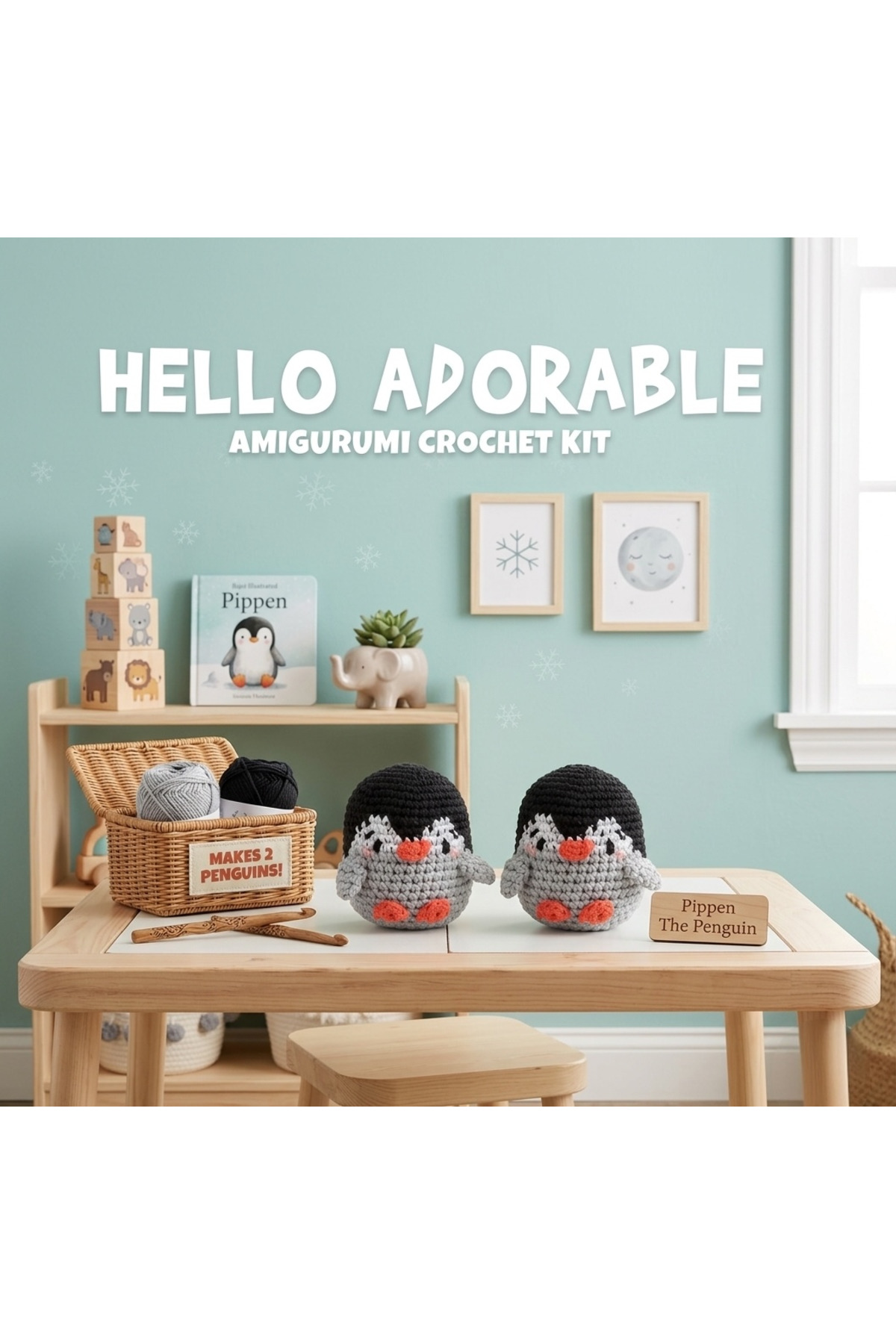 ZUMRANKA HELLO ADORABLE 2'li Amigurumi Örgü Kiti Başlangıç Seti
