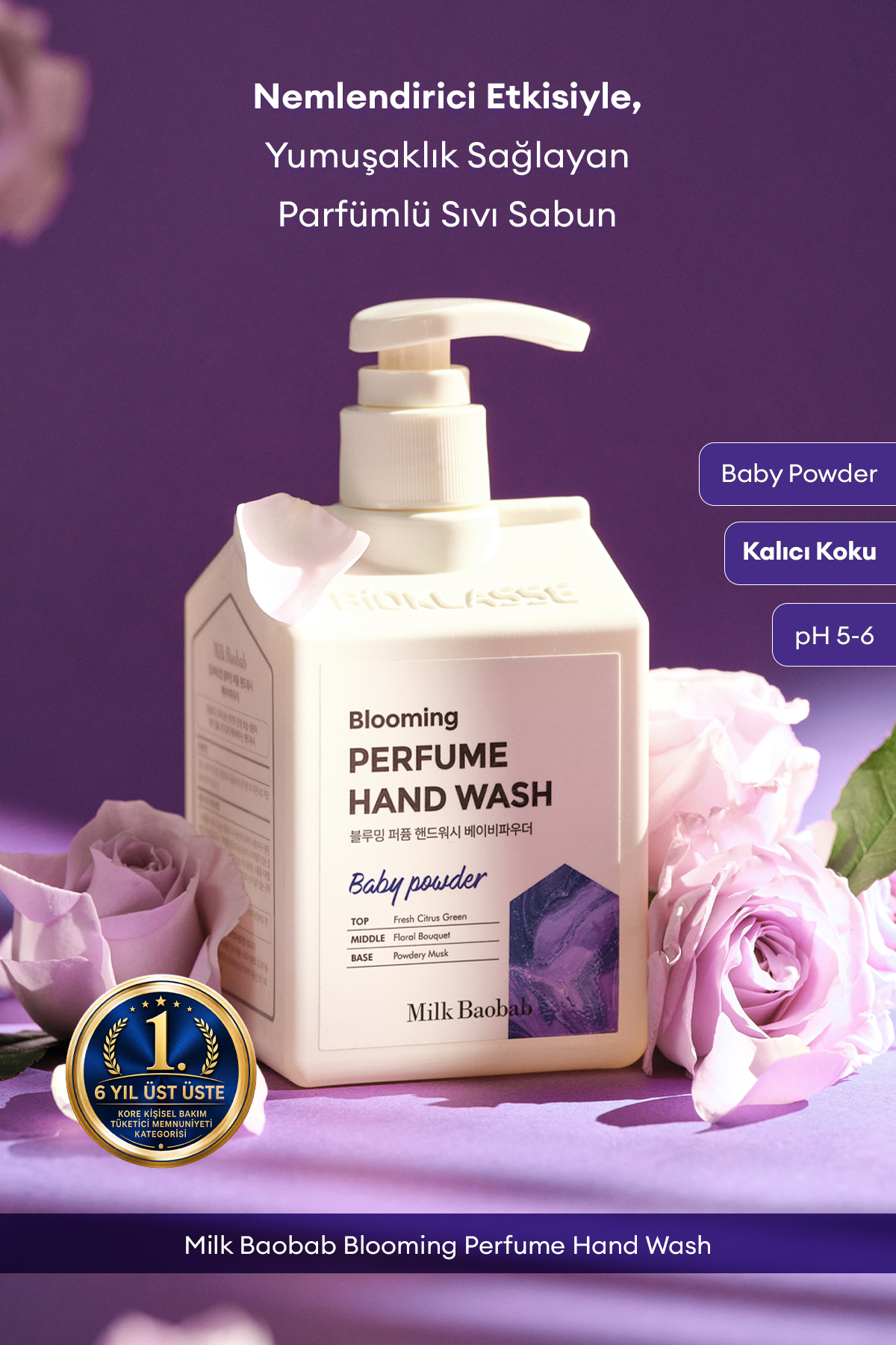 Milk Baobab Nemlendirici ve Yumuşatıcı Parfümlü Sıvı Sabun Blooming Perfume Hand Wash (Baby Powder) - Fiyatı, Yorumları