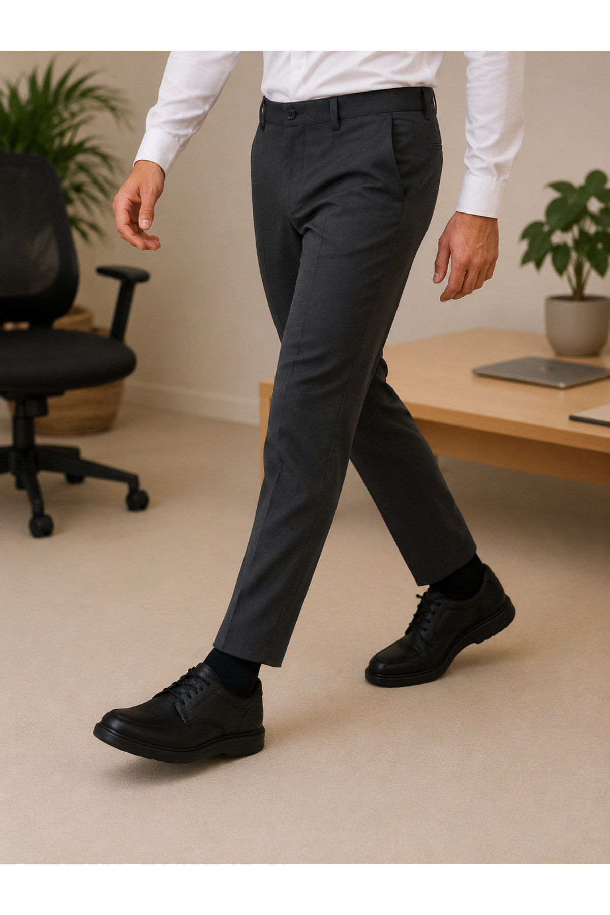 Cooka Shoes %100 Hakiki Deri Erkek Günlük Klasik Ofis/Baba Ayakkabısı – Esnek Taban Ortopedik Rahat – Kahverengi