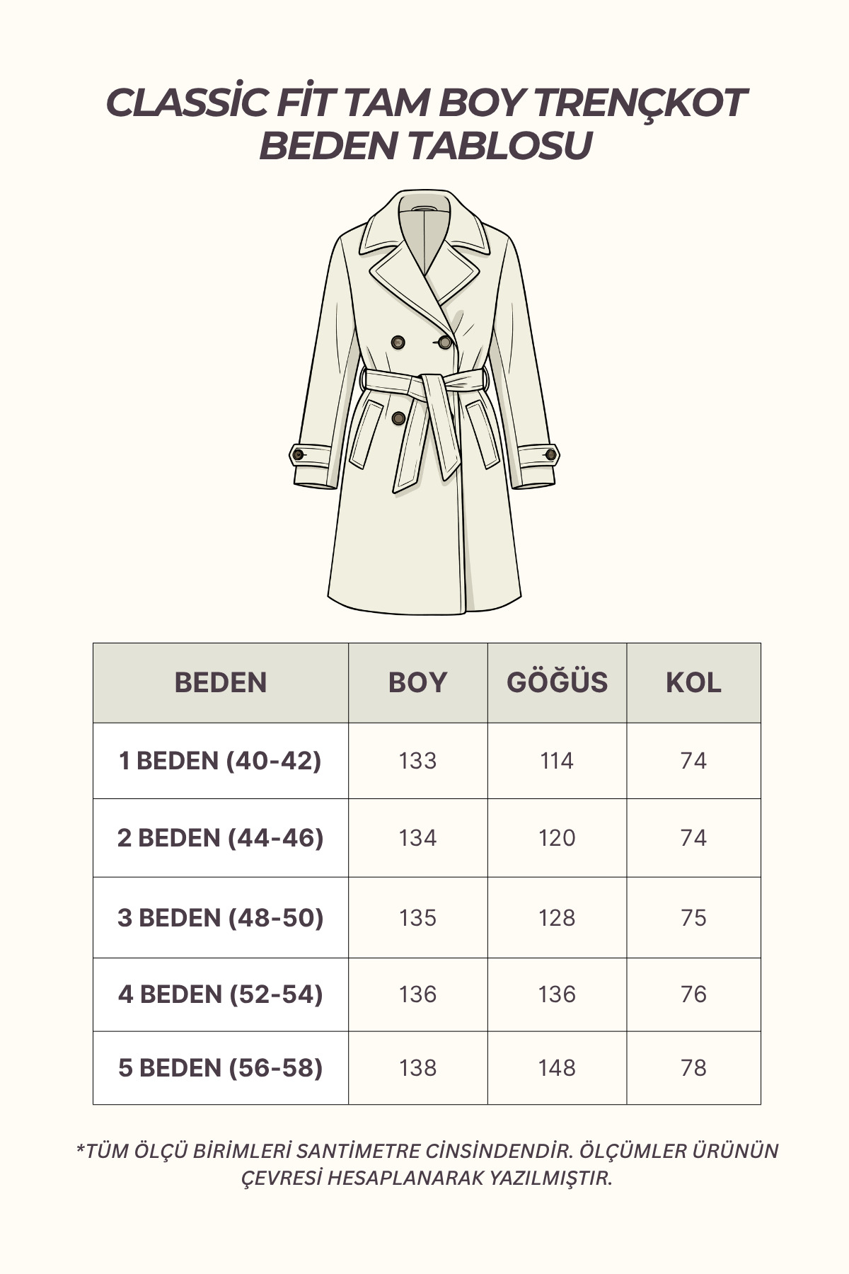 CHUL BÜYÜK BEDEN KADIN CLASSİC FİT UZUN TRENÇKOT - KAHVE görsel 2