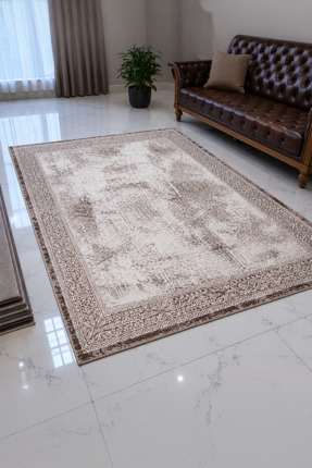 decocey Modern Bej Klasik Krem Kolay Temizlenen Oturma Odası Halısı Yumuşak D...