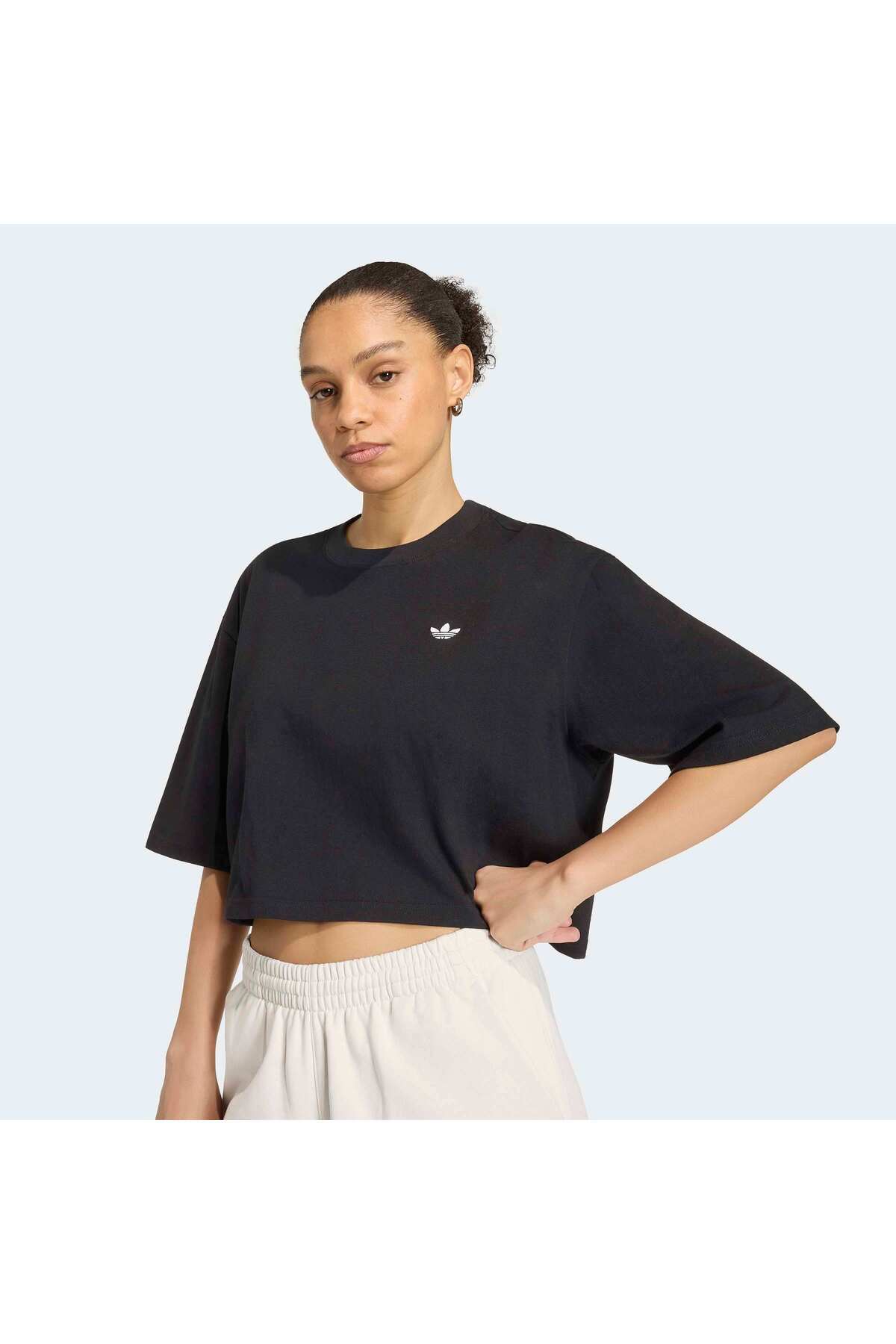 adidas Ess Crop Tee Kadın Spor T-shirt KQ6692 görsel 5