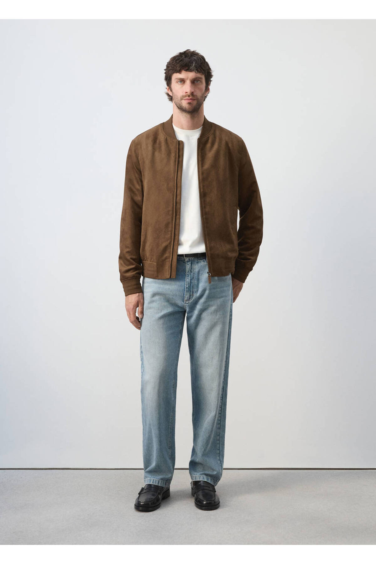 MANGO Man Süet görünümlü bomber ceket görsel 2