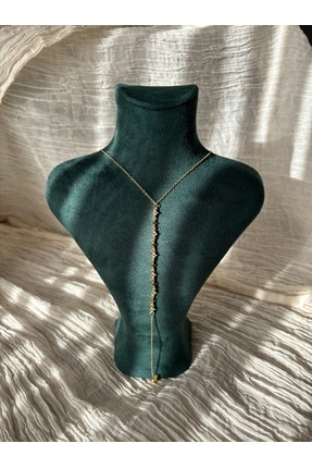 Alina Jewelry Yıldız detaylı taşlı sarkıt kolye