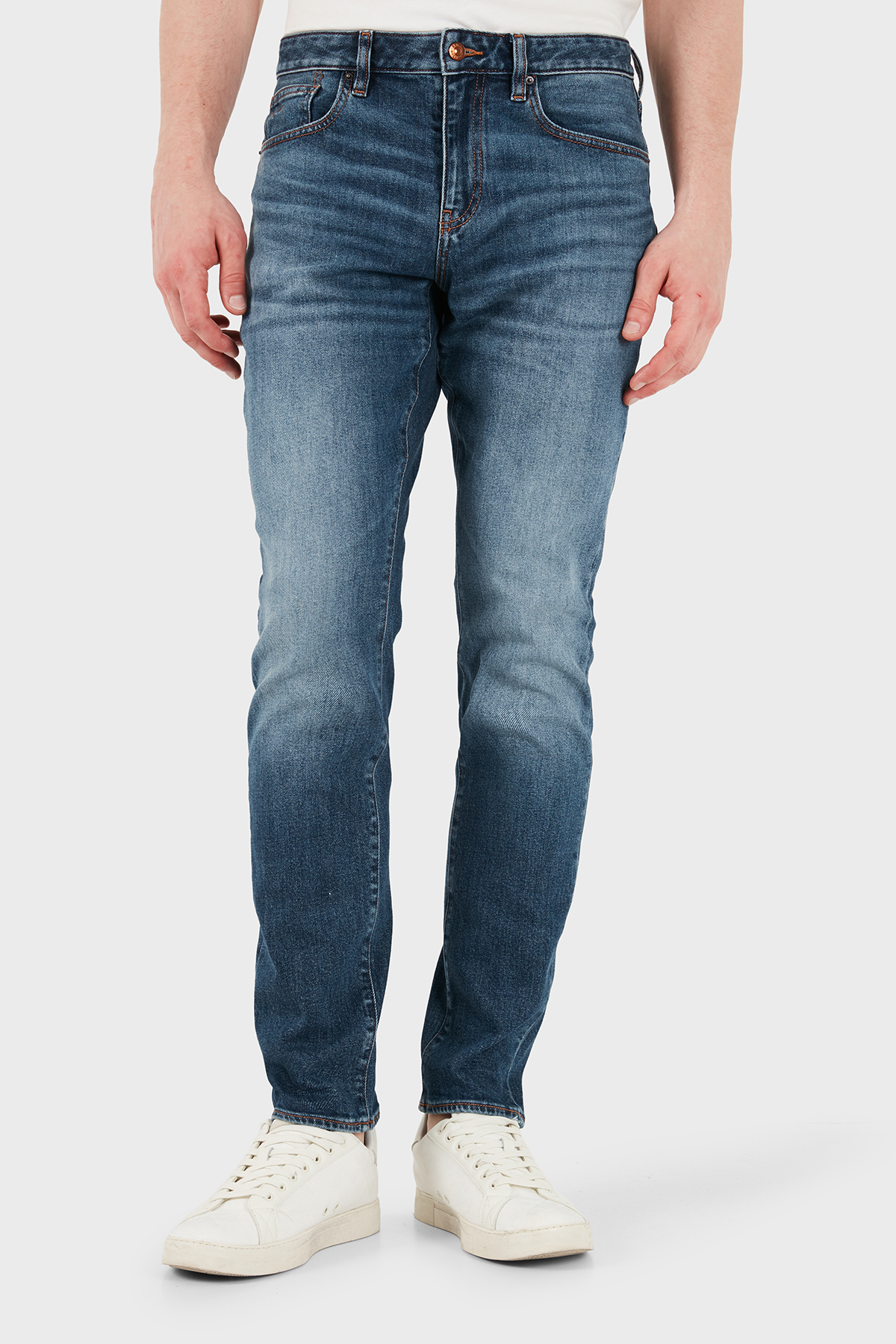 شلوار جین مردانه کمر باریک نخی مدل XM000070 AF25868 MB002 آرمانی اکسچنج شلوار جین Armani Exchange
