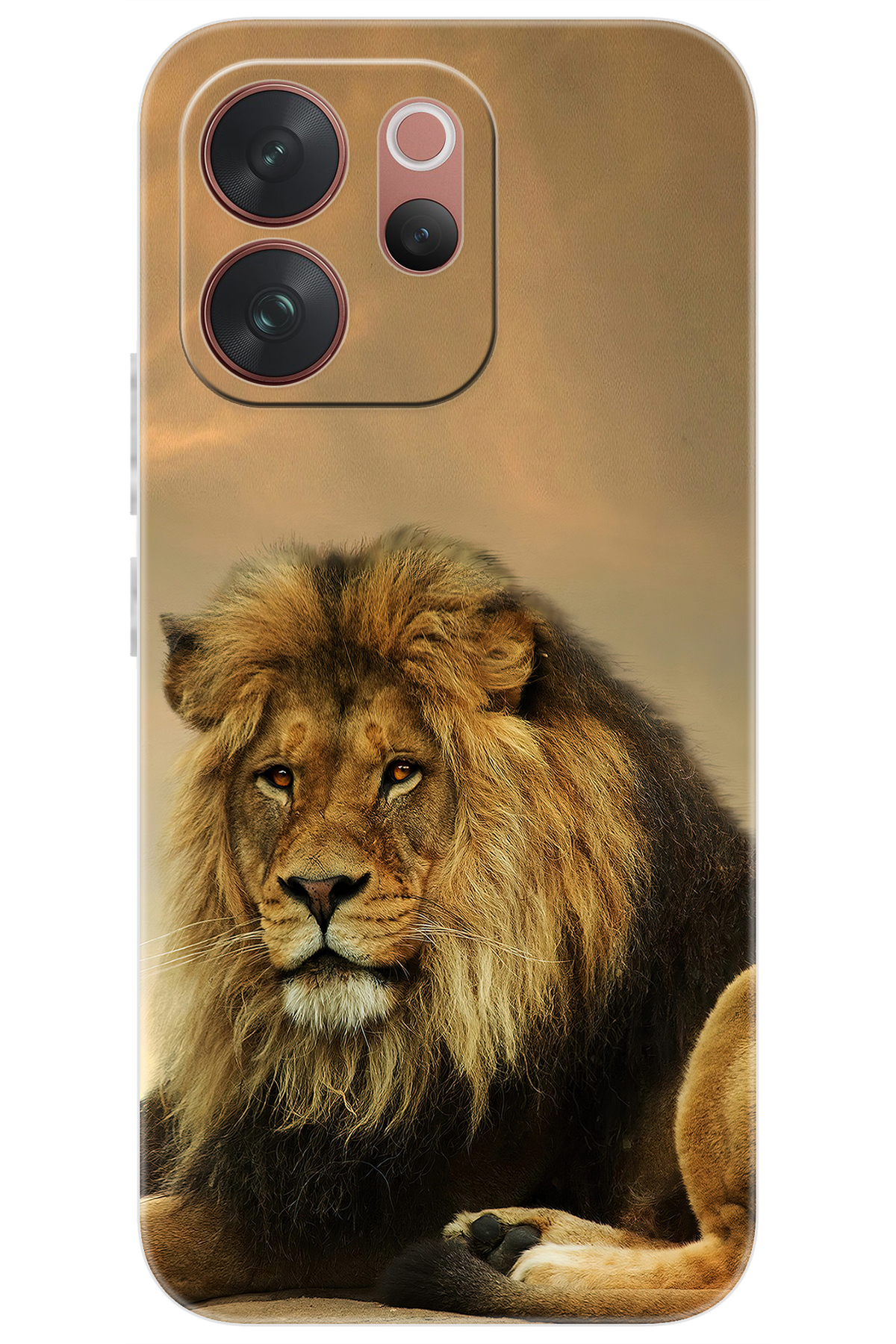 Vivo V70 5G (V2538) Compatible Sheath Pattern Printed Silicone King Lion NGO:207 CP-aOEvu0I