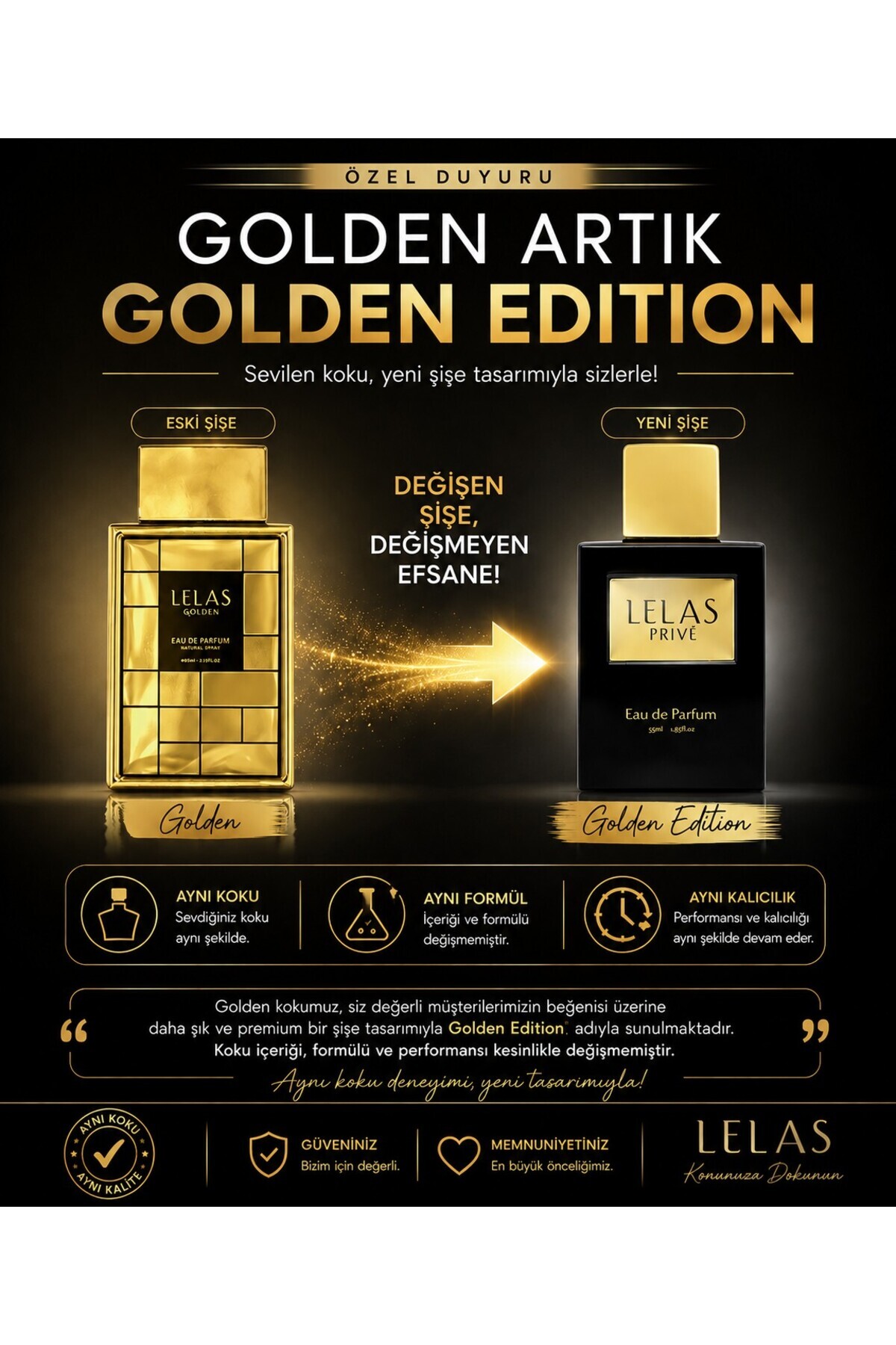 Lelas Golden Edition Kadın Erkek Parfüm EDP 55 ML – Meyvemsi