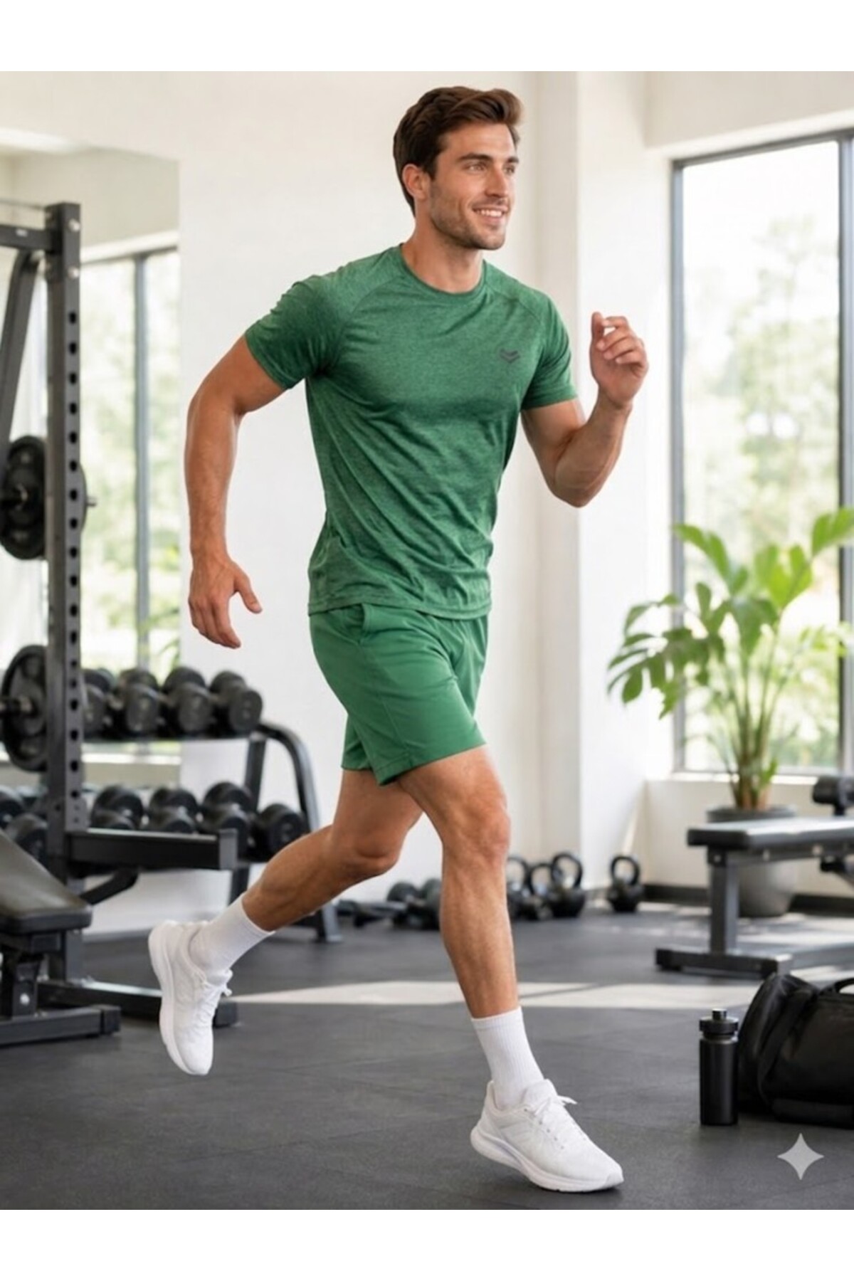 شلوارک ورزشی مردانه سبز  شلوارک برمودا Crosstime