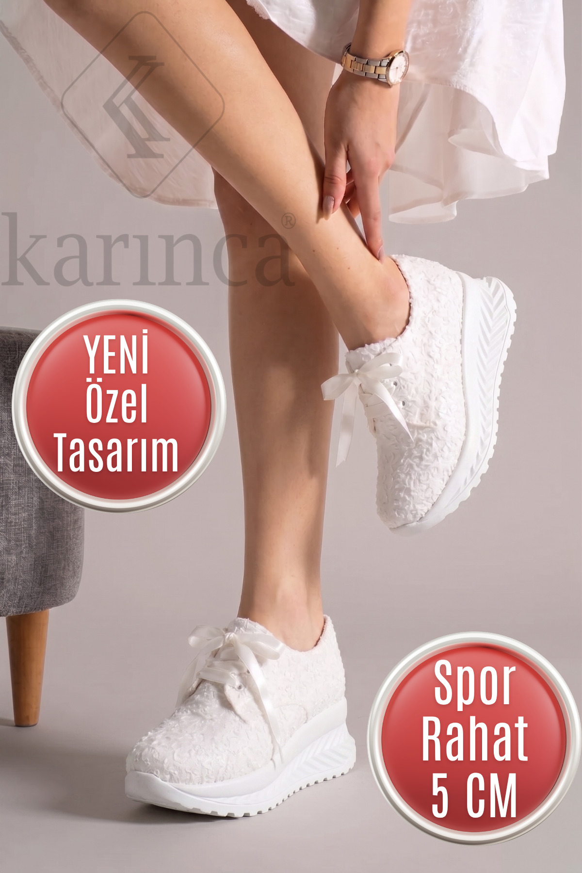 Spor Gelin Ayakkabısı, 5cm topuk