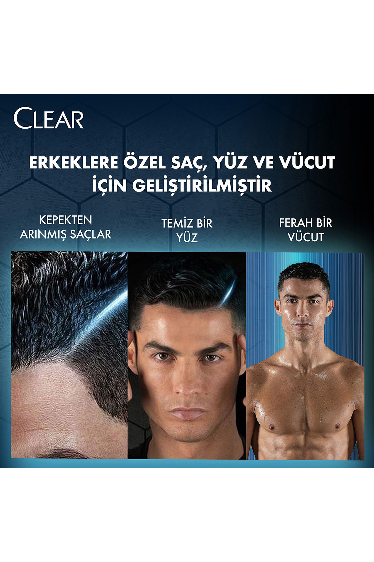 Men 3 in 1 Şampuan & Duş Jeli Ferahlatıcı Mentol Saç Yüz Vücut İçin 350 ml x4 — SET.UNİ.11298 — تصویر 6 از 9