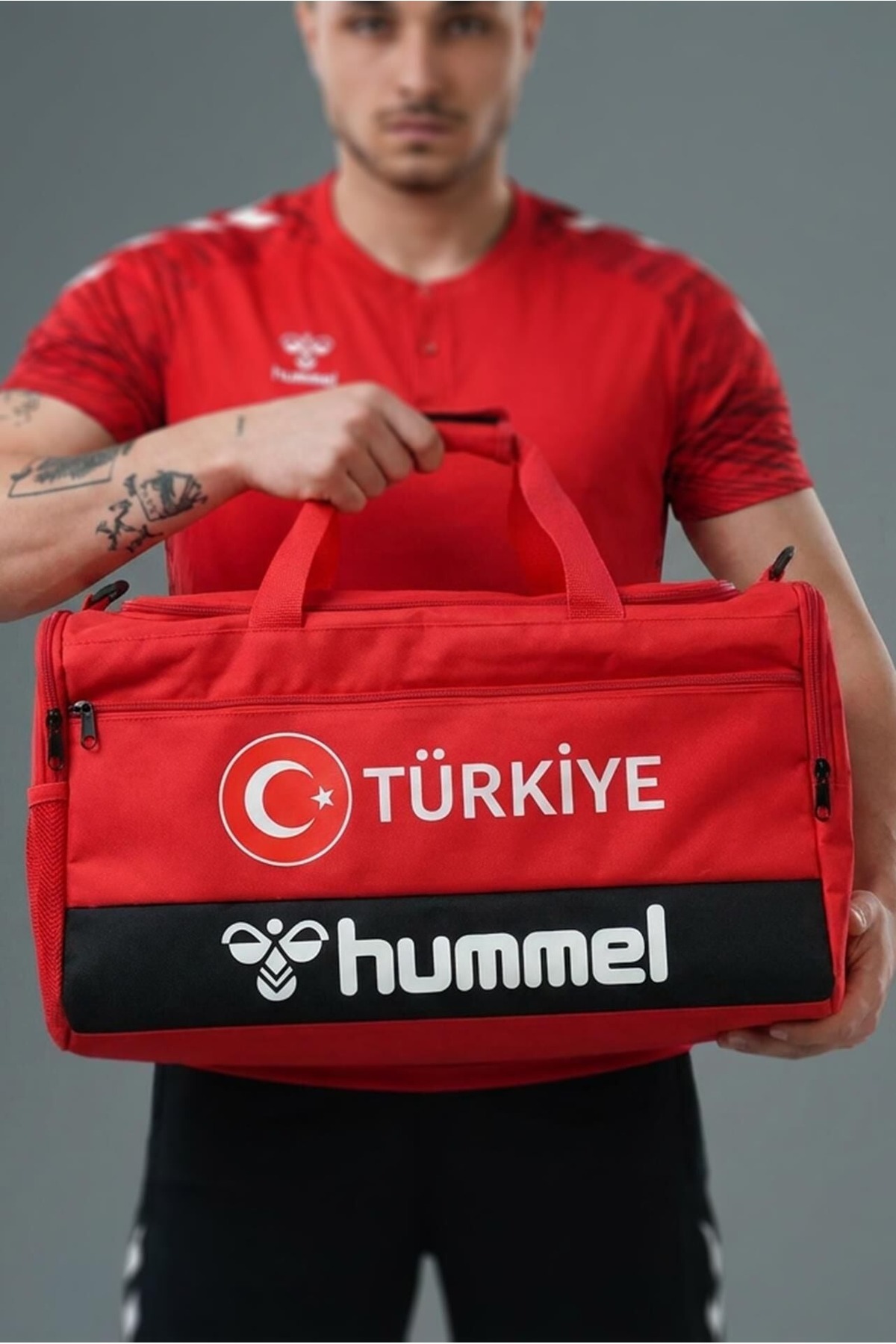 hummel 170051 Asos Milli Takım Çantası Kırmızı görsel 3