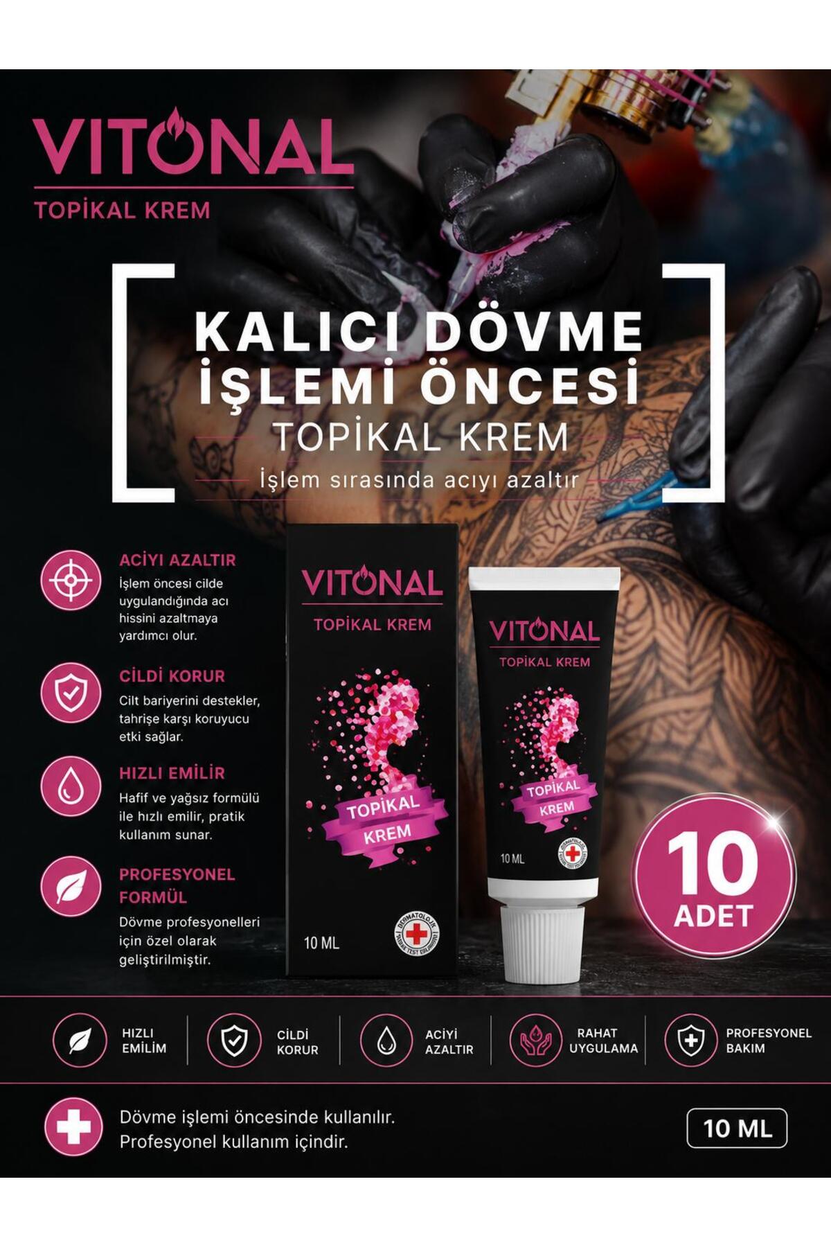 Anestezi Etkili Lazer Epilasyon, Dövme, Dolgu Botoks Ve Sir Ağda Öncesi Topikal Krem 10 Ml-10'lu set 👉 "Hassasiyet Azaltıcı — VAKR — تصویر 6 از 6