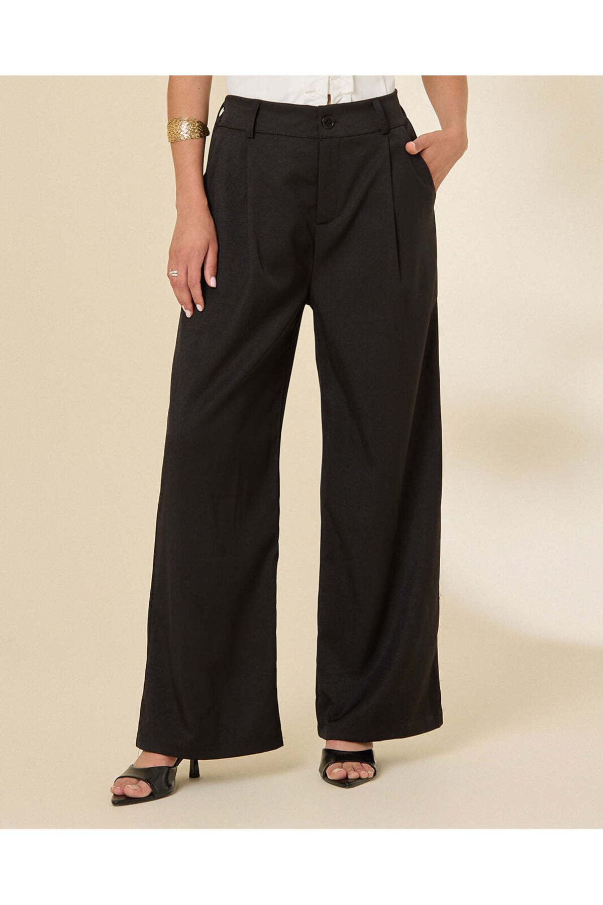 REDTAG Women Black Casual Trouser