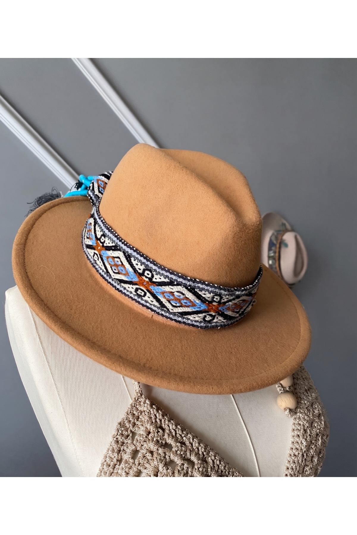 Peruvian Hand-Woven Band Cowboy Hat · View 4