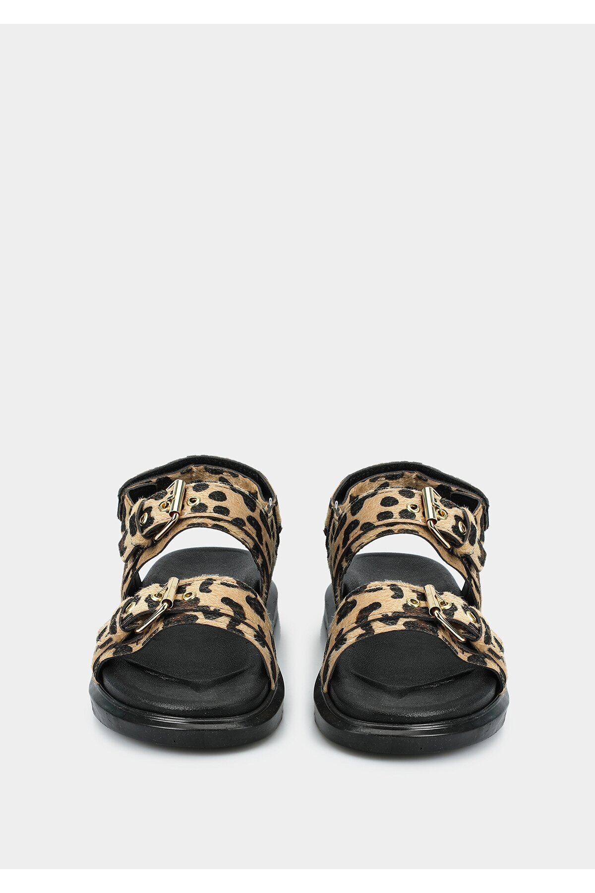 Provoq Leopar Kadın Düz Sandalet görsel 3