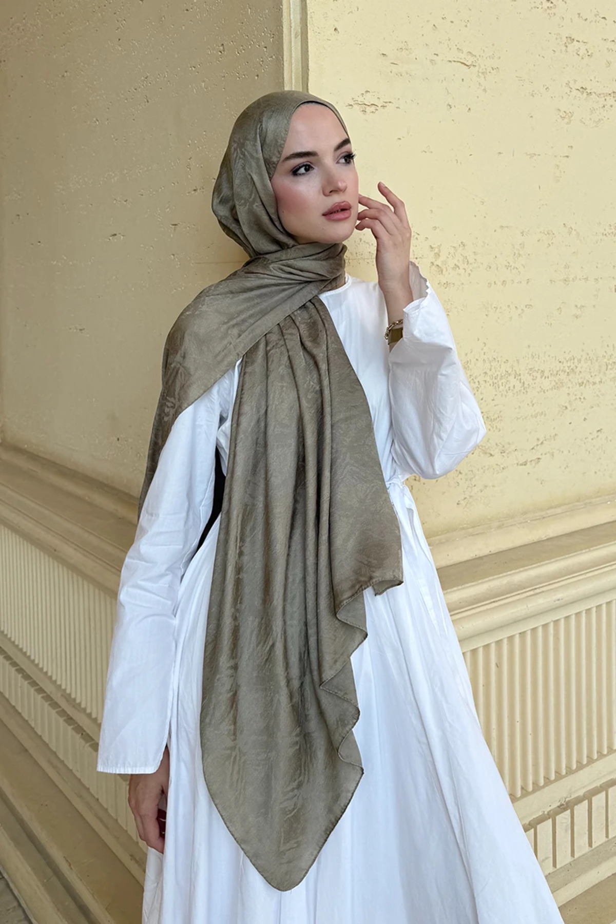 Madame Polo Premium Glow Jakar Şal Dama - Nefti görsel 2