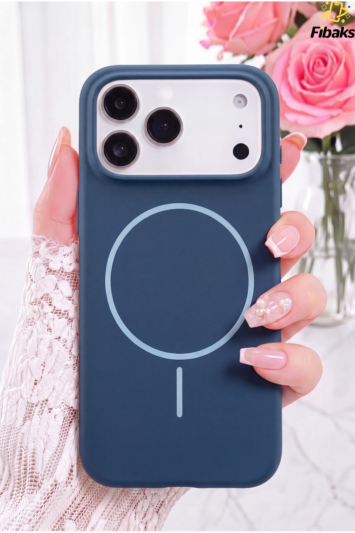 Soft Mag iPhone 17 Pro Case MagShield Soft MagSafe Compatible Launch Silicone Phone Case Velvet Touch Premium Protection Navy Blue