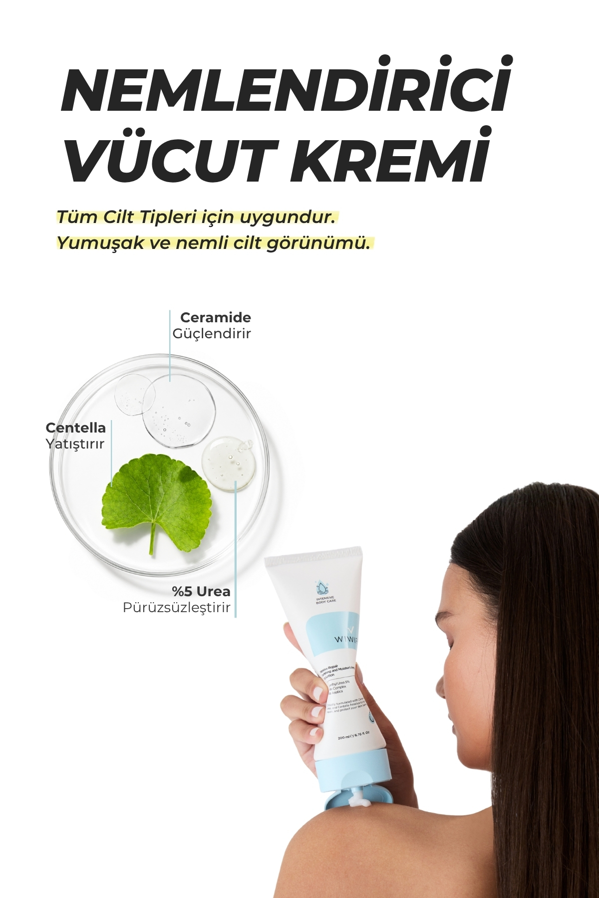 Derin Nem ve Konfor Seti, Nemlendirici Krem + Vücut Losyonu + Hyaluronic Acid Serum + Lip Balm — 401 — تصویر 6 از 8