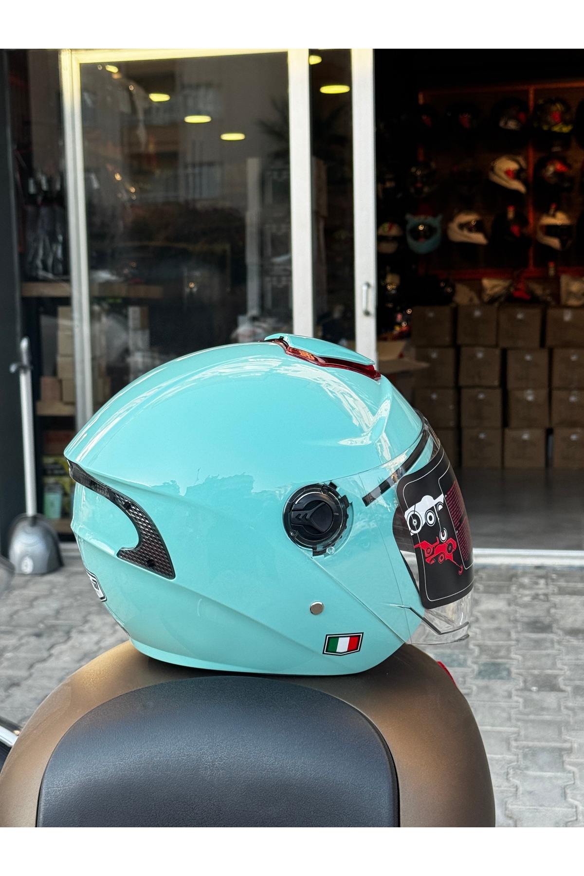 MOTOSİKLET AÇIK KASK - ULTRA HAFİF(820GR) - ECE BELGELİ- BUFF HEDİYELİ