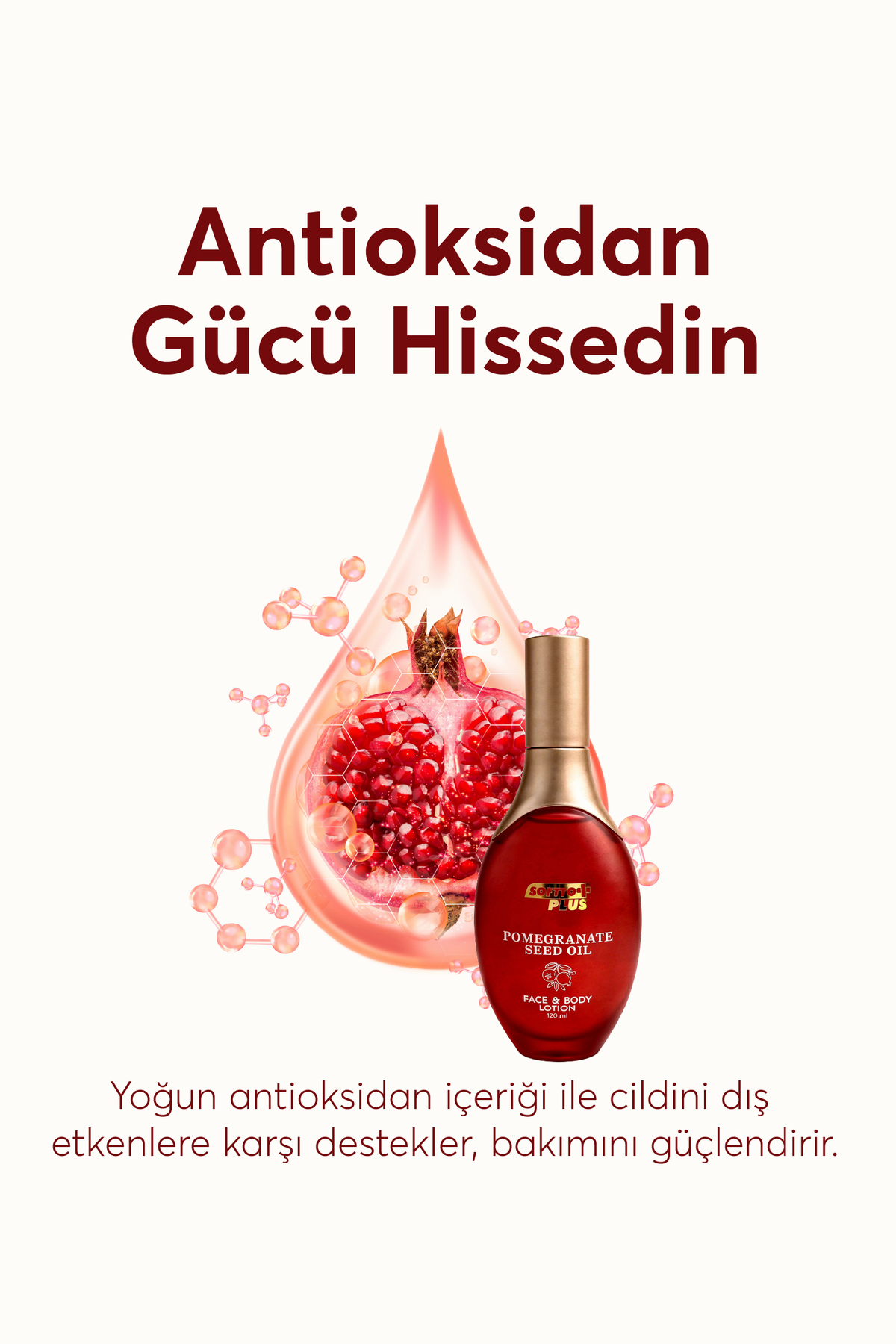 Nar Çekirdeği Yağlı Vücut Losyonu 120 ml Yoğun Nemlendirici ve Besleyici Bakım — LosyonNar — تصویر 3 از 5
