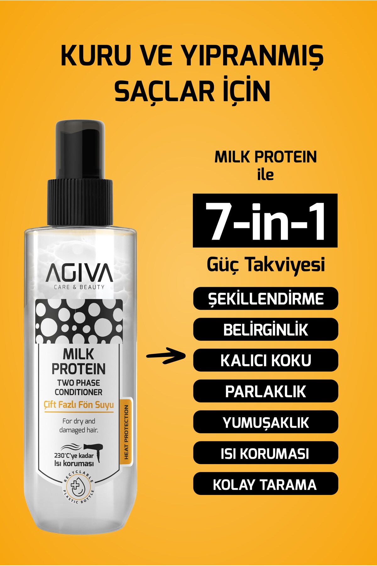 Milk Protein Onarıcı, Besleyici ve Isı Koruyucu Çift Fazlı Fön Suyu - 250 ml — 001-SER-215 — تصویر 4 از 8