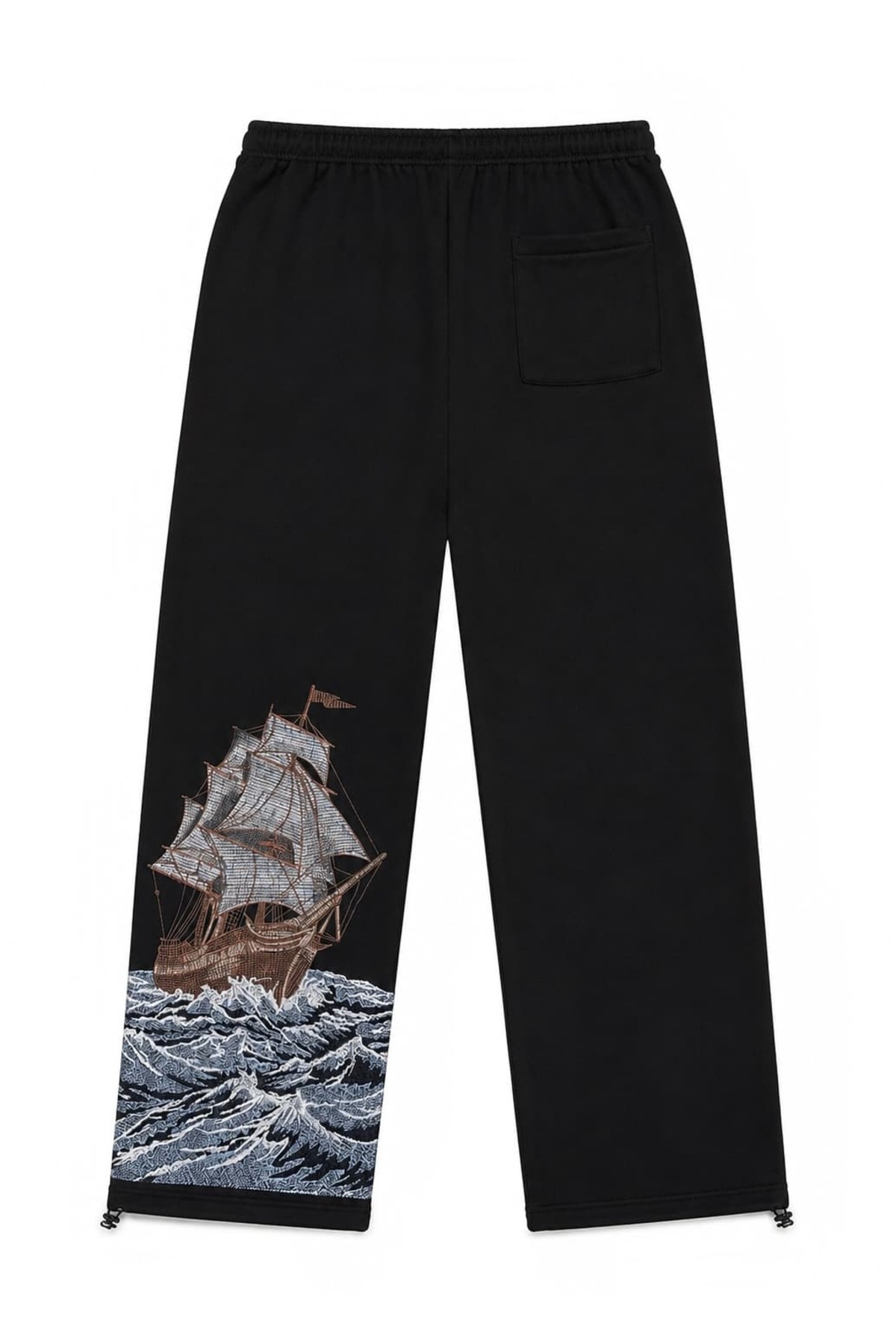 zaee Silent Ocean Nakışlı Premium Baggy Ayarlanabilir Paça Eşofman