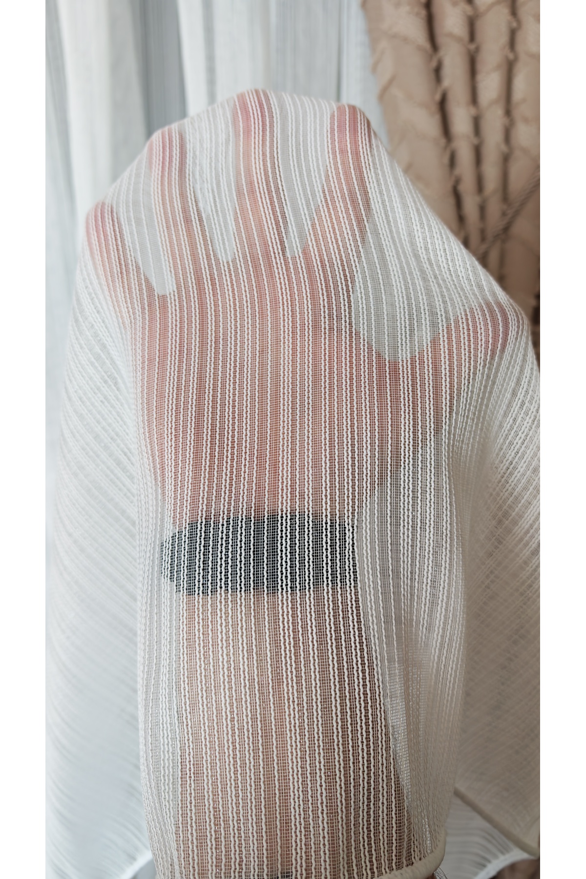 Steel Twisted Tulle Curtain Ecru 1/3 Frequent Pleat Non-Wrinkle Iron for Every Room Heavy Weight