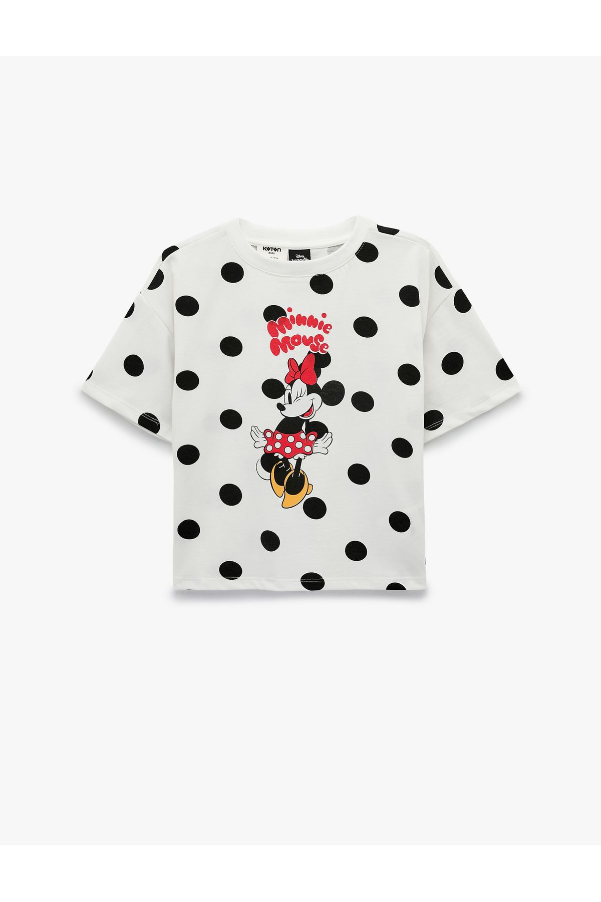 Koton Minnie Mouse Printed Cotton Crew Neck Licensed T-Shirt